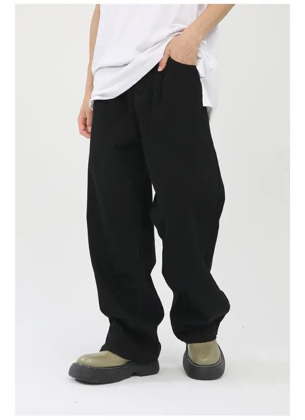 Japanese Brand Japanese retro solid color loose wide-leg straight jeans Size US 32 / EU 48 - 5 Thumbnail