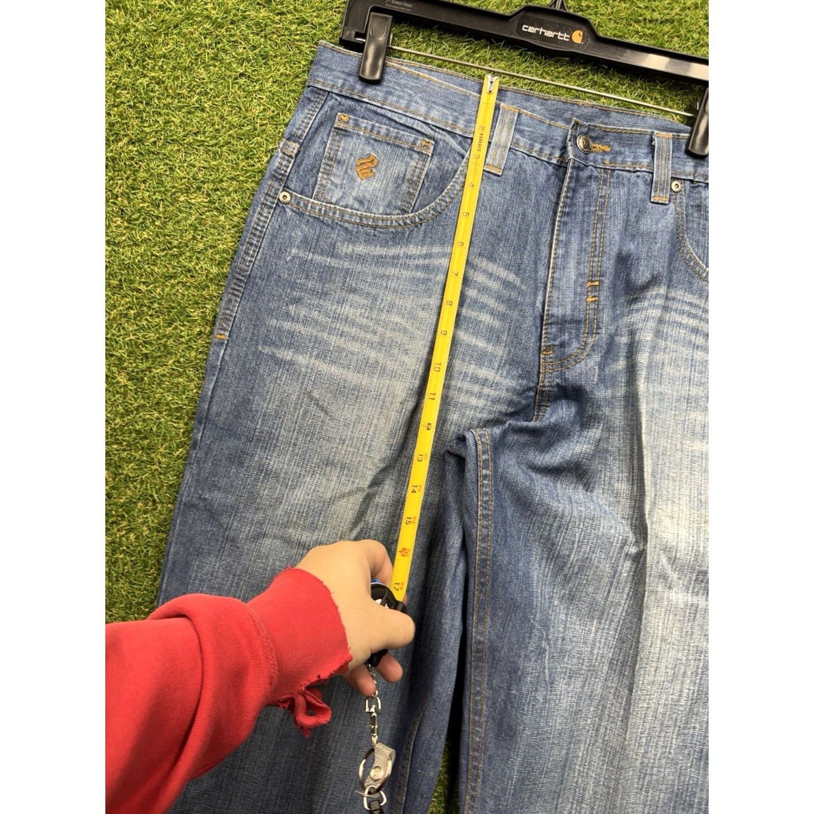 Rocawear Rocawear Jeans Baggy Mens 36 Blue Denim 90s Grunge Y2K Jnco Southpole Wide-Leg Vintage 5-Pocket Relaxed Jeans Mens Size US 36 / EU 52 - 6 Thumbnail