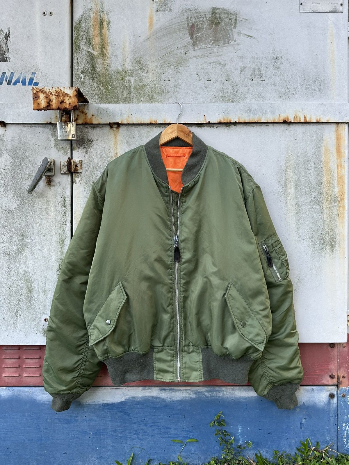 Vintage 🪖Vintage Oversized Knox Armory Military Bomber Jacket Size US XXL / EU 58 / 5 - 2 Thumbnail