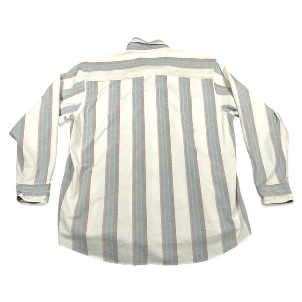 Vintage VINTAGE Manhattan Shirt Adult XL White Striped Flannel 1857 USA 90s Men’s Wool? Size US XL / EU 56 / 4 - 3 Thumbnail