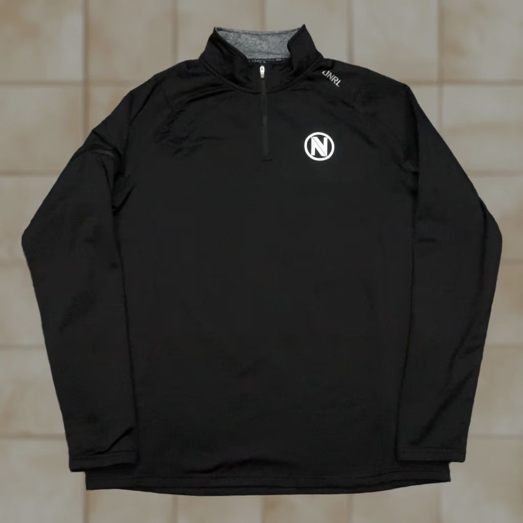 Vintage UNRL Pullover Mens L Black Quarter Zip Performance Elite Line Stretch Envy Shirt Size US L / EU 52-54 / 3 - 1 Thumbnail