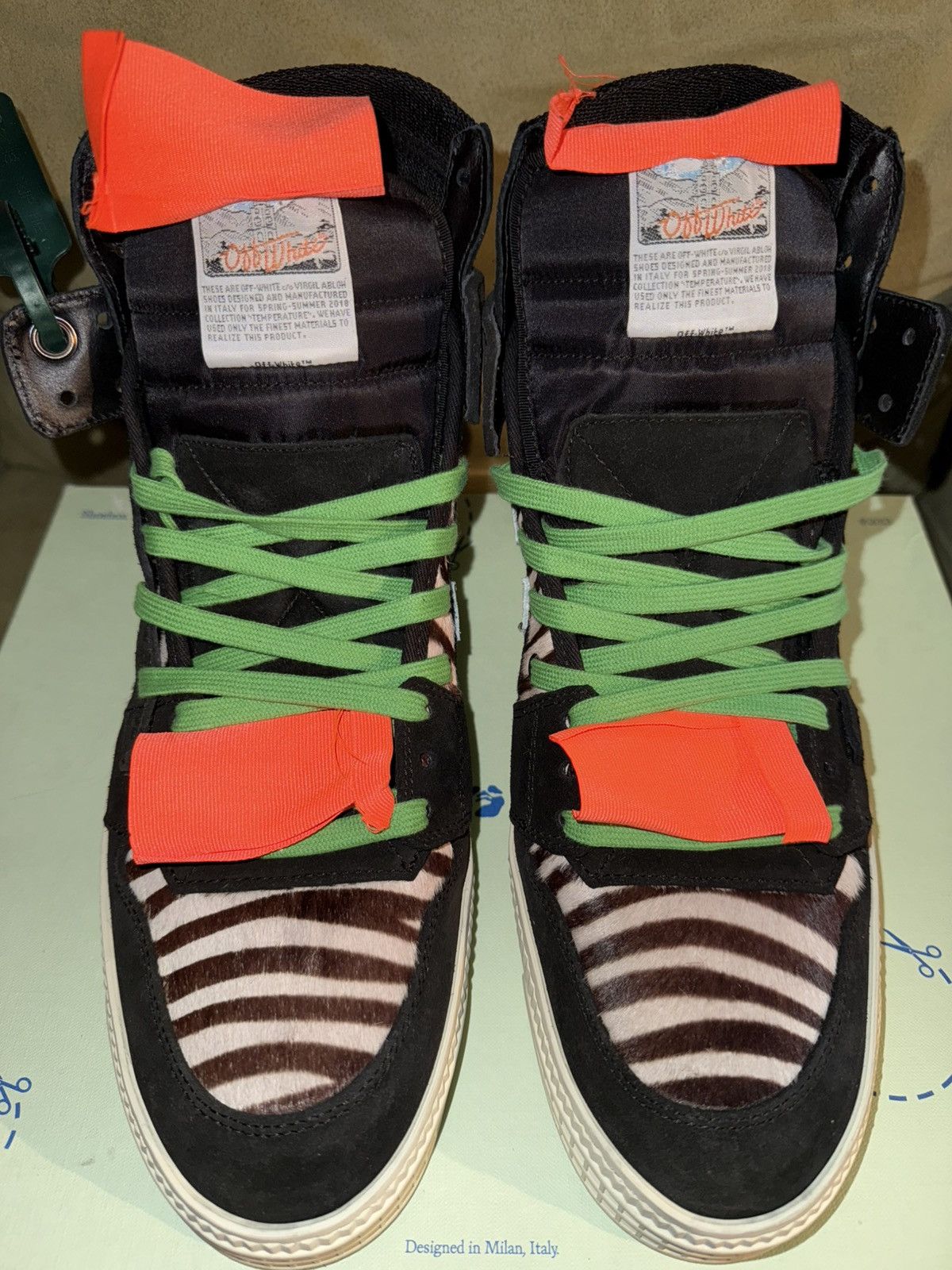 Off-White Off White “Off Court 3.0 Leather” Zebra Black, DS! OG Box Size US 12 / EU 45 - 15 Thumbnail