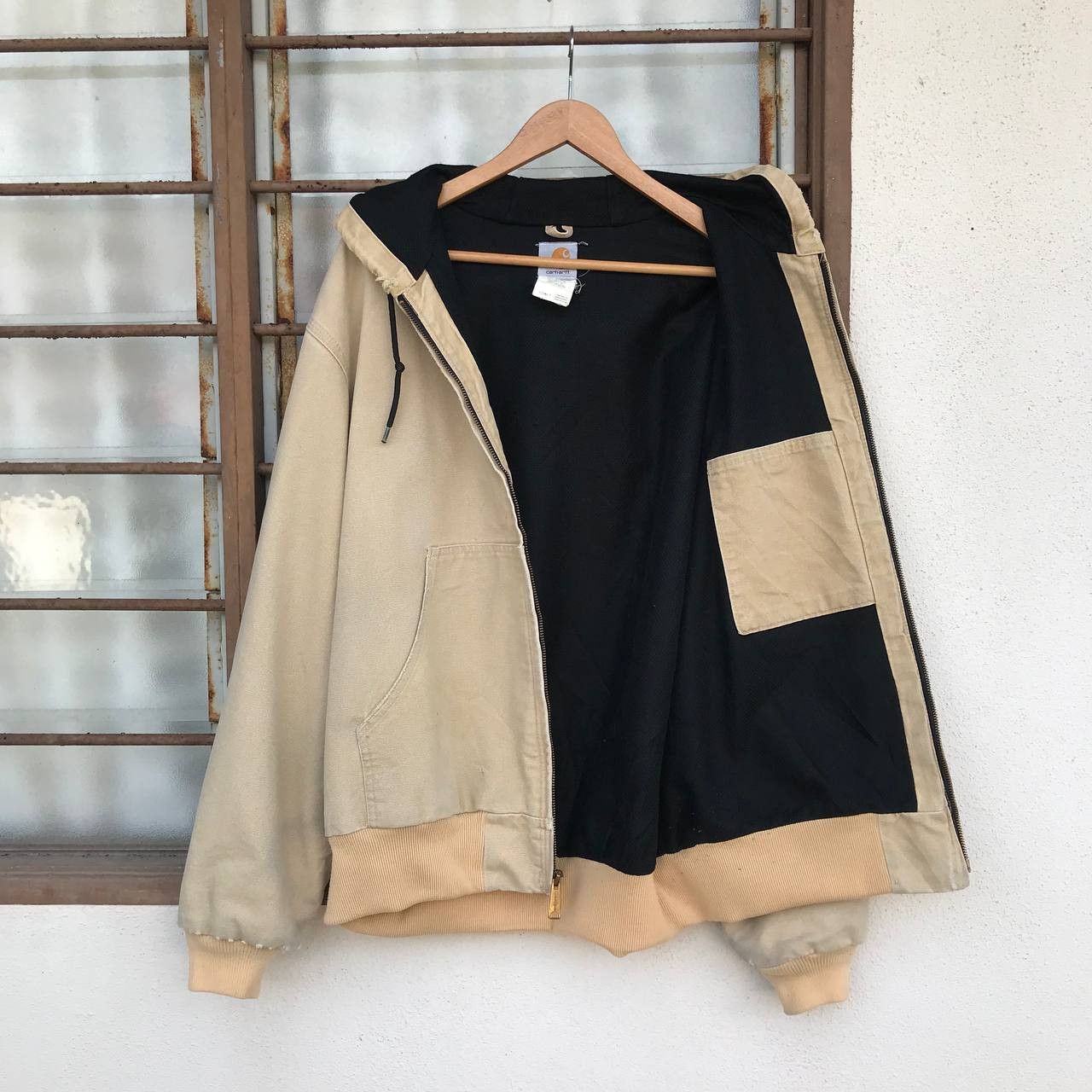 Carhartt × Vintage VINTAGE CARHARTT CANVAS JUMPER TRASHED DISTRESSED HOODIE Size US L / EU 52-54 / 3 - 3 Thumbnail