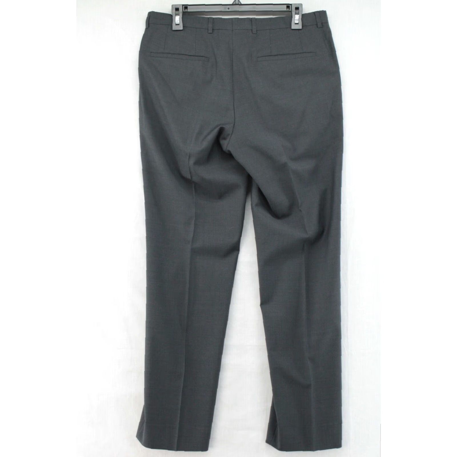 Hugo Boss Hugo Boss Dress Pants Men 34 Regular Gray Slim Wool Office Wear Tapered Flat Front Size US 34 / EU 50 - 4 Thumbnail