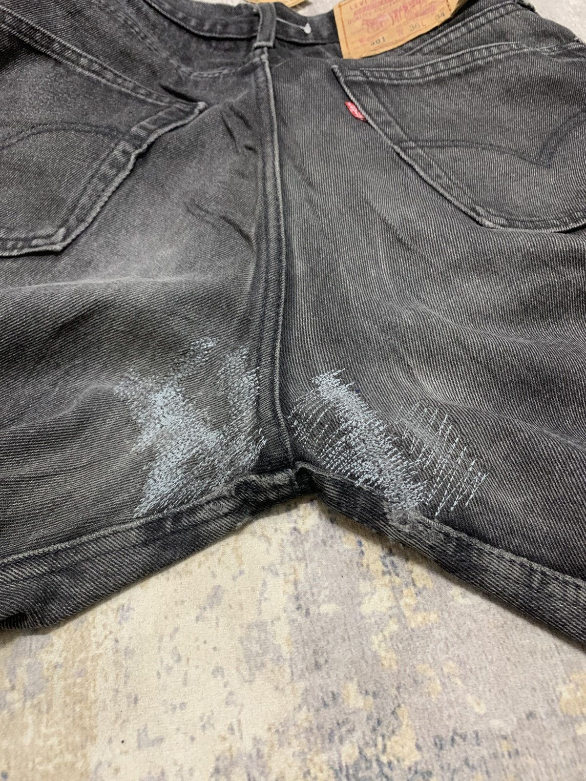 Levi's W34x29 Vintage Levis 501 Jean Black Wash Straight Fit Size US 36 / EU 52 - 9 Thumbnail