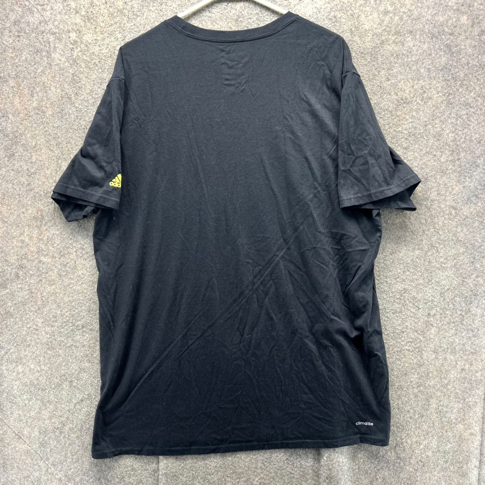 Adidas Adidas Shirt Mens 2X Black Crewneck The Go Tee Performance Cotton Short Sleeve T-Shirt Size US XXL / EU 58 / 5 - 2 Thumbnail