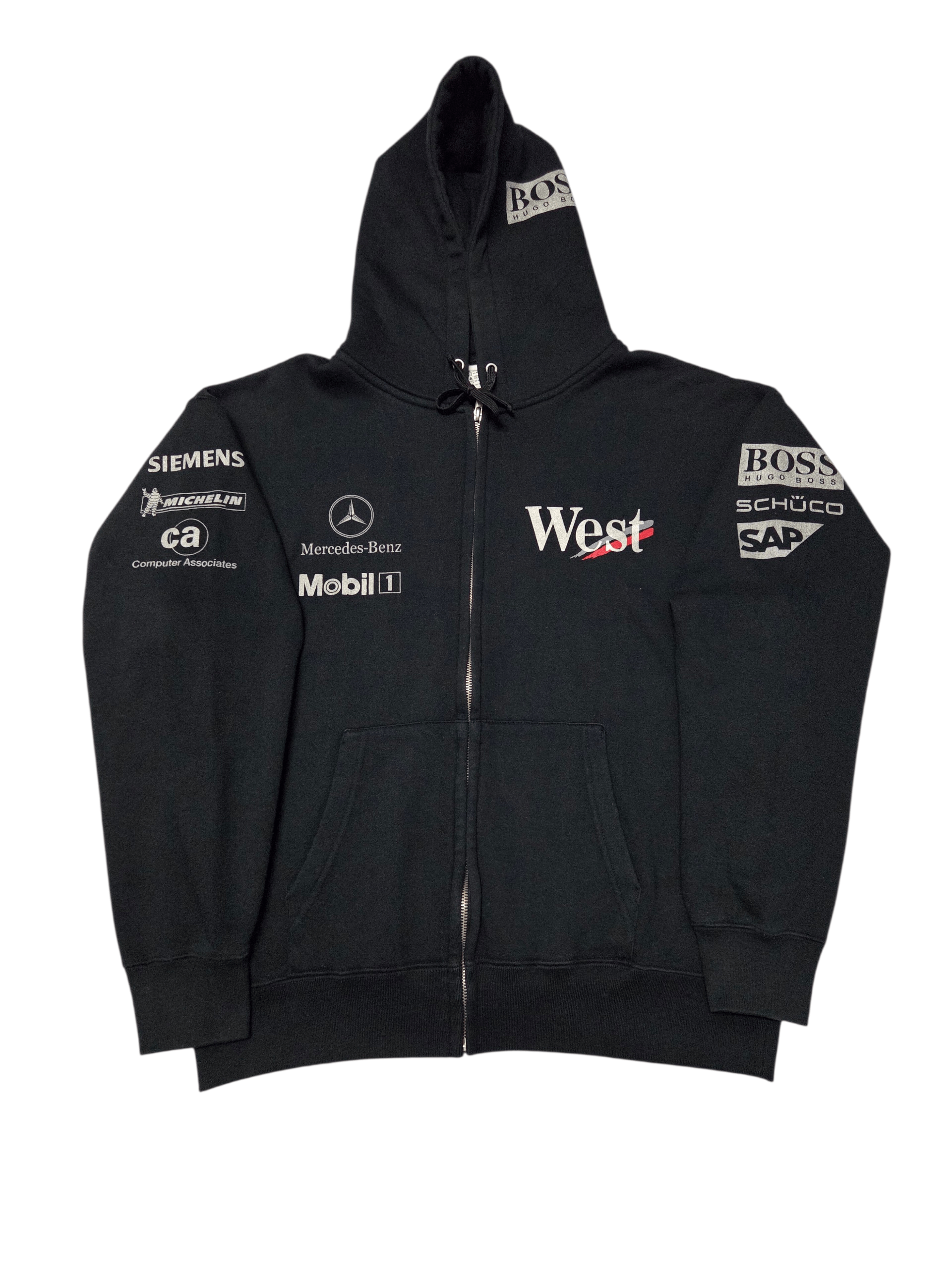 Vintage Vintage West Mercedes - Benz Hoodie Size US L / EU 52-54 / 3 - 3 Thumbnail