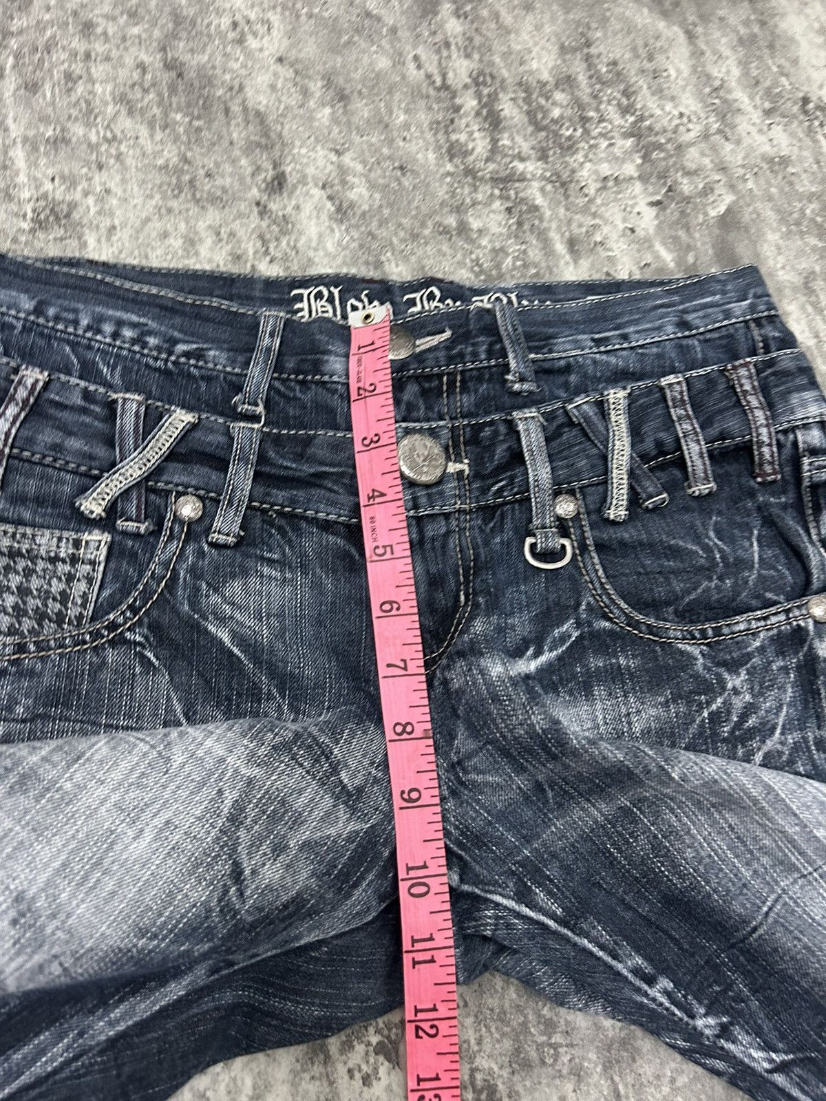 If Six Was Nine Blow By Blue Double Distressed Cropped Jeans Size US 31 - 16 Thumbnail