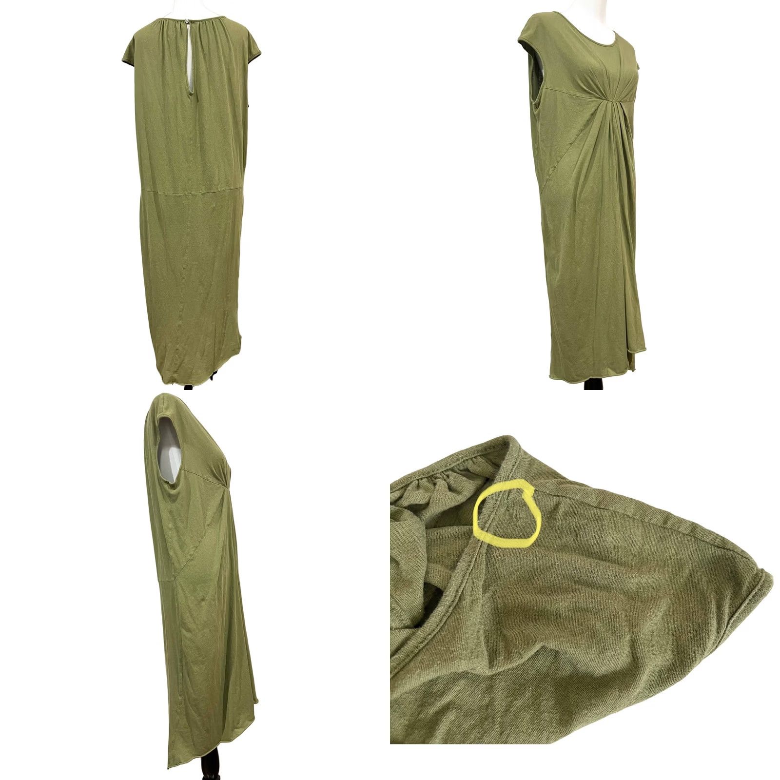 Free People Free People Beach Dress Cover Up Maxi Oversized Olive Green 100% Cotton M Womens Dress Beach Maxi Green Ottoman? Size M / US 6-8 / IT 42-44 - 8 Thumbnail