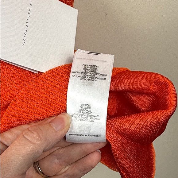 Victoria Beckham VICTORIA BECKHAM Off the shoulder stretch knit top in orange Size M / US 6-8 / IT 42-44 - 13 Thumbnail