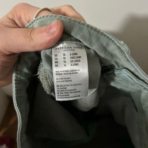 American Eagle Outfitters American Eagle Green Skinny Jeans Size 32" / US 10 / IT 46 - 3 Thumbnail
