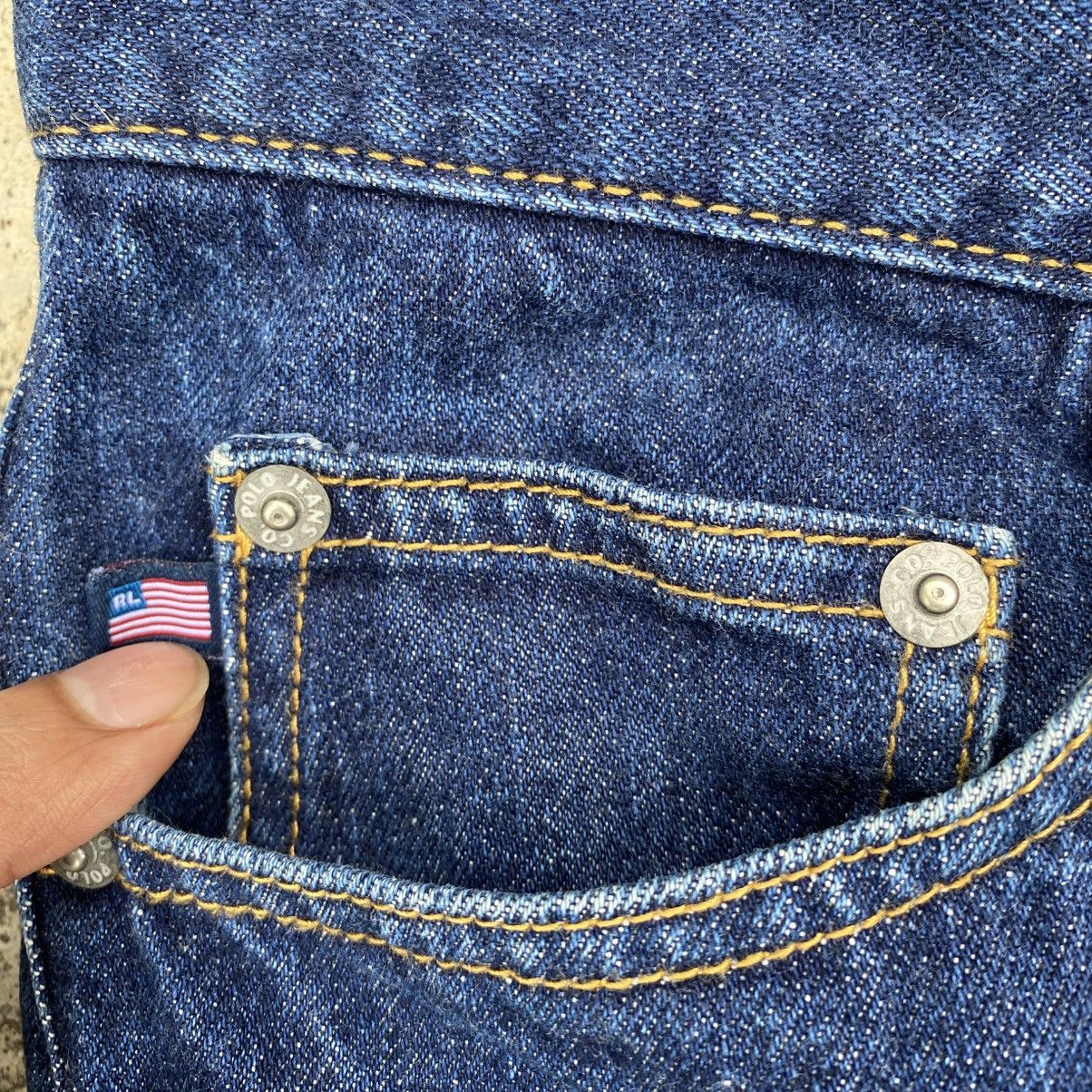 Polo Ralph Lauren × Ralph Lauren × Vintage Polo Ralph Lauren Jeans Baggy Hip Hop 90s Dark Blue Denim Size US 31 - 9 Thumbnail