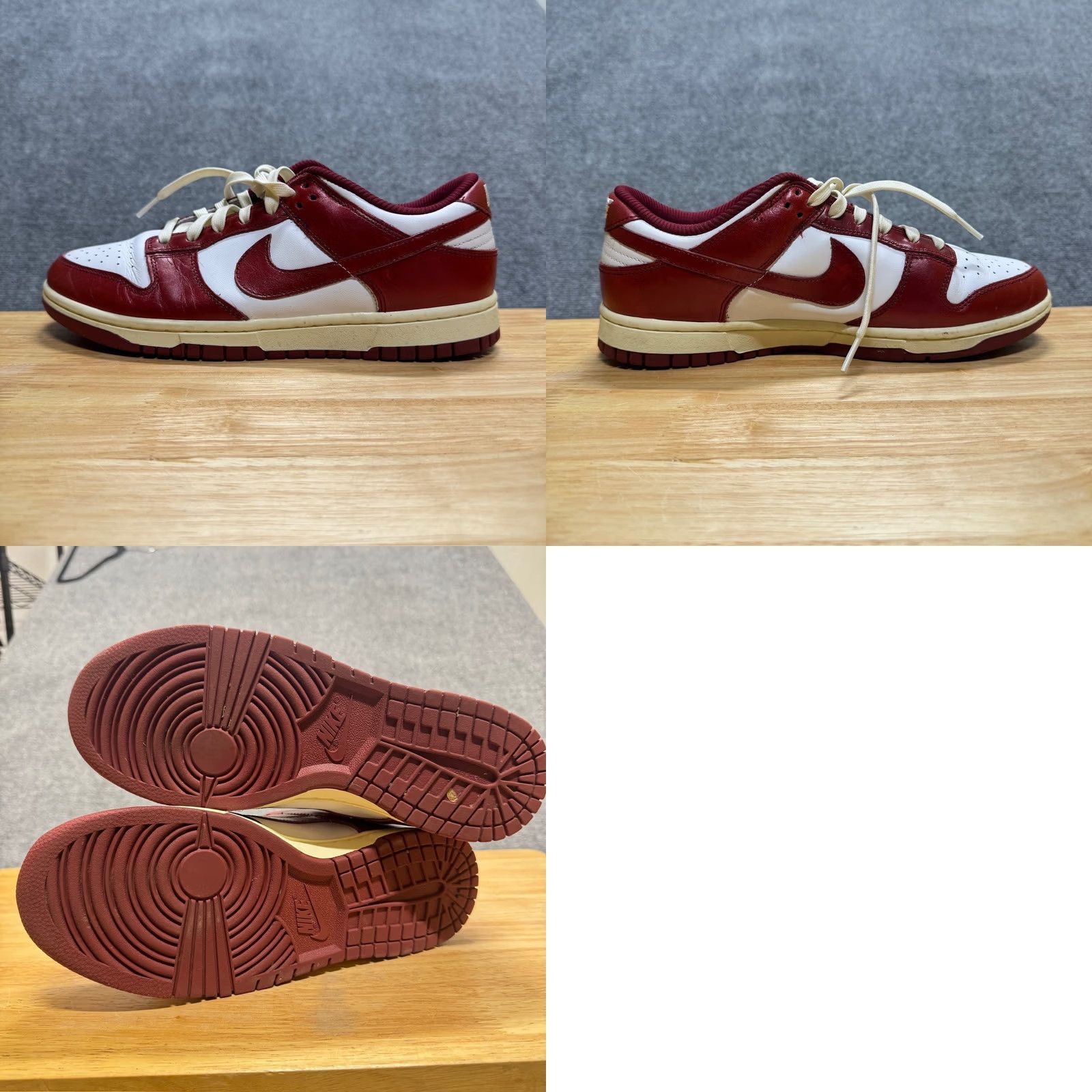 Nike Nike Dunk Low PRM Sneakers Mens 10 Red Leather Worn Team Red FJ4555-100 Size US 10 / EU 43 - 8 Thumbnail