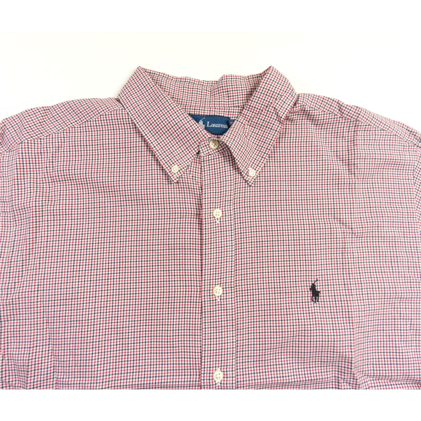 Ralph Lauren Ralph Lauren Shirt Mens 17.5 34/35 Red Button Up Classic Fit Check Preppy Adult Size US XL / EU 56 / 4 - 2 Thumbnail