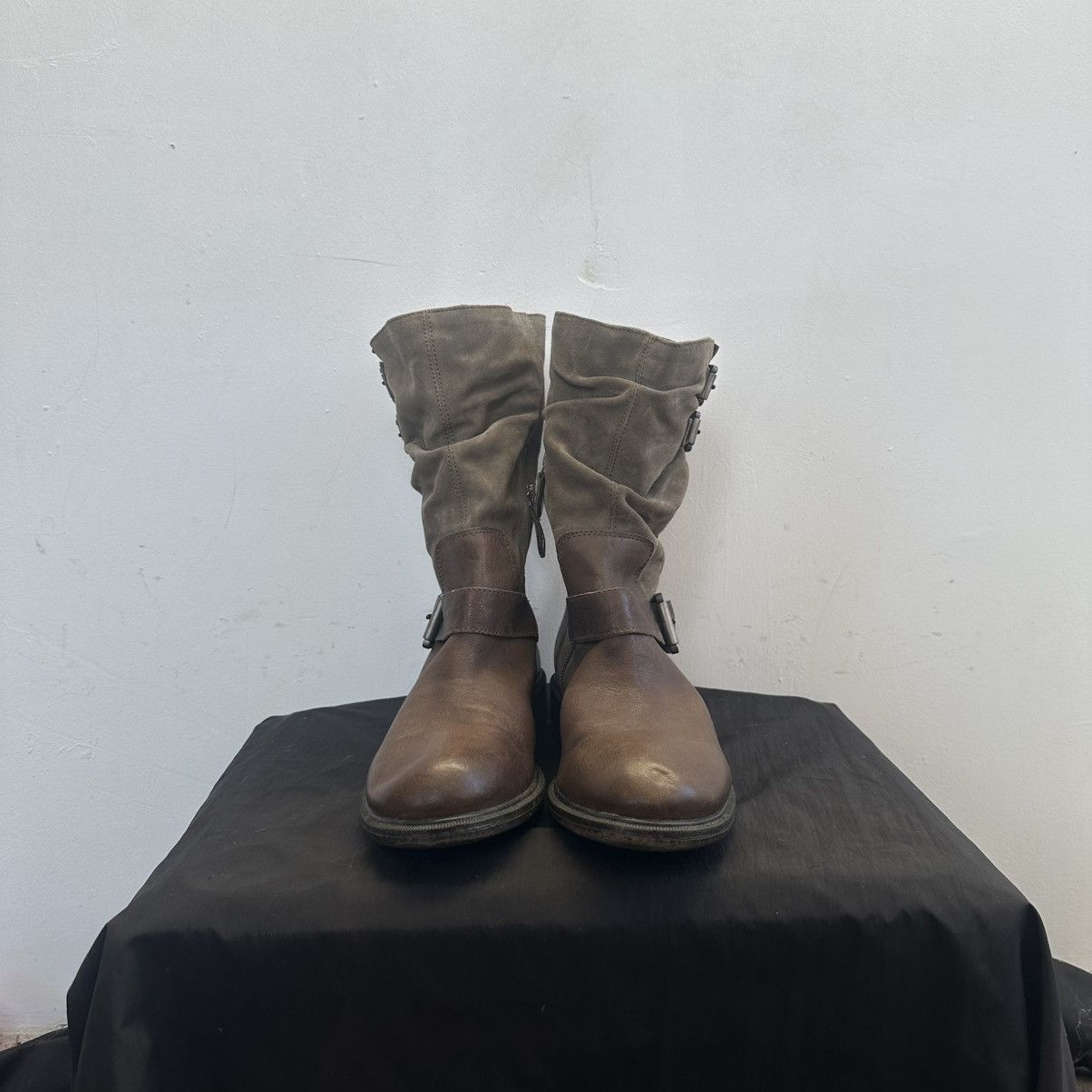 A.S.98 Geox Vintage high lace boots moto biker leather core Size US 8 / IT 38 - 3 Thumbnail