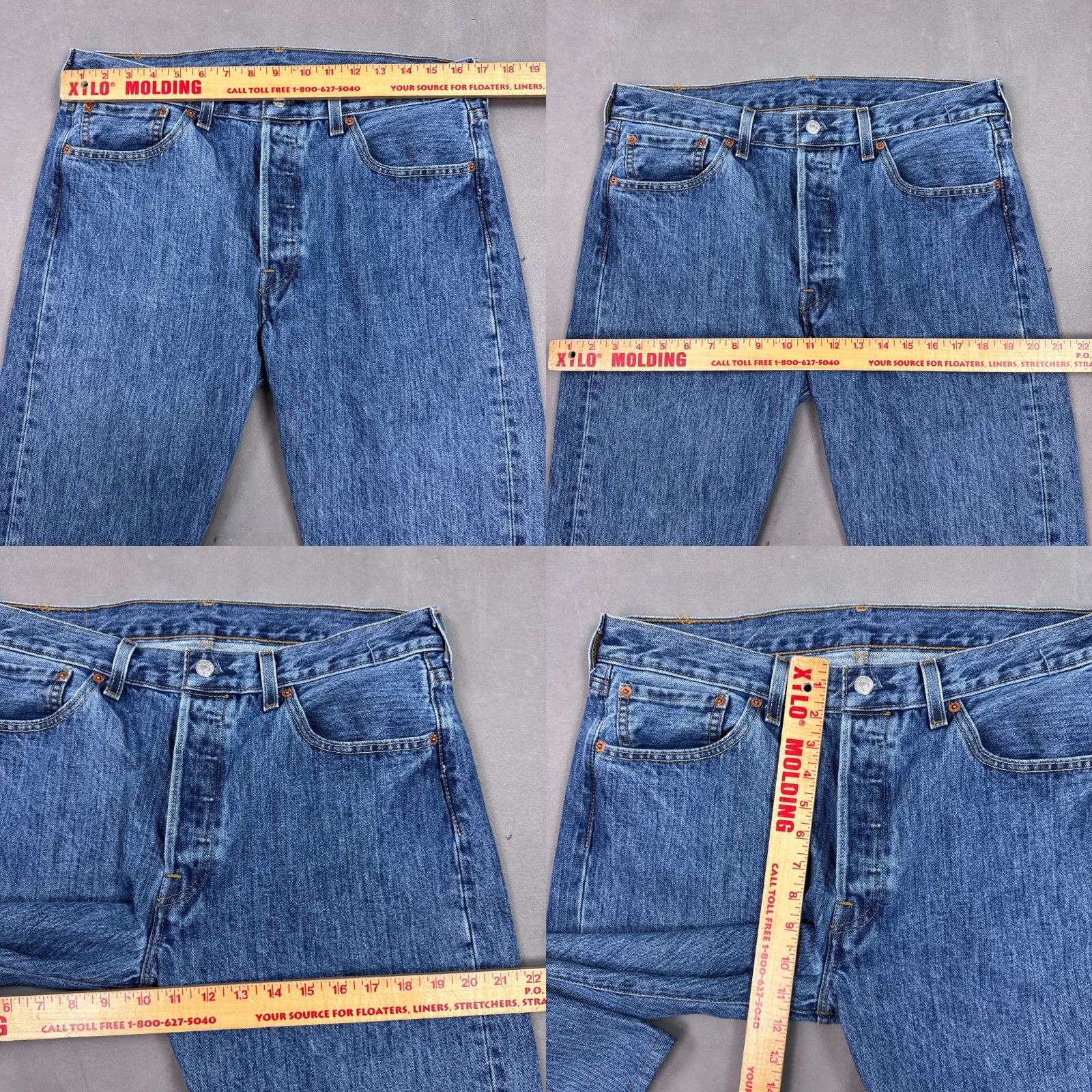 Levi's Levi's 501 Jeans Men 34x30 Denim Straight Button Fly Classic 5-Pocket Blue Denim Pant Regular Size Mens Size US 34 / EU 50 - 9 Thumbnail