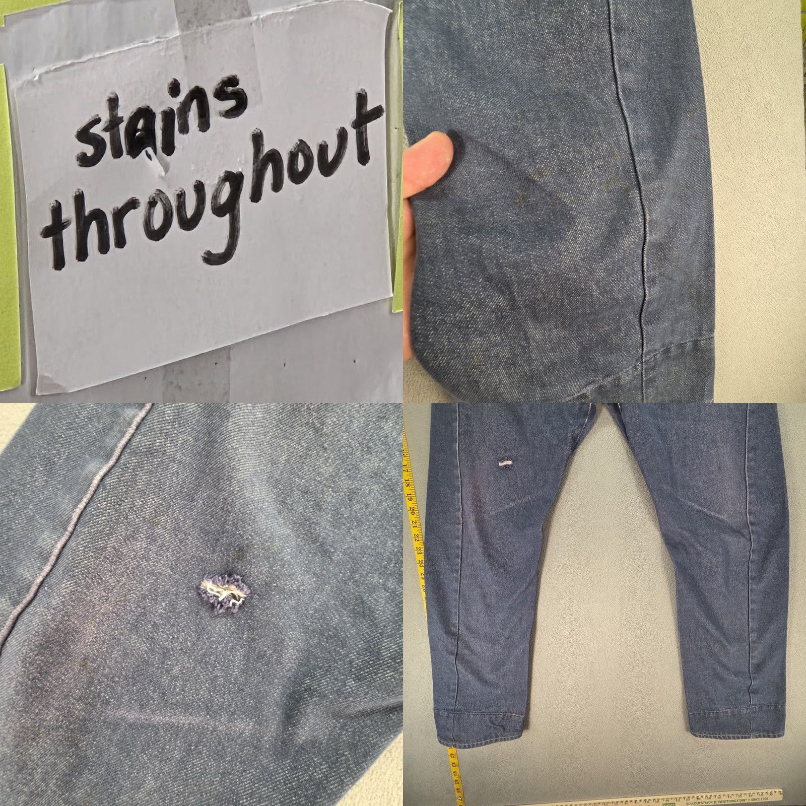 Levi's Levi's Jeans Mens Blue Medium Wash Straight 29x30 Distressed Pockets Button Denim VTG? Size US 29 - 8 Thumbnail