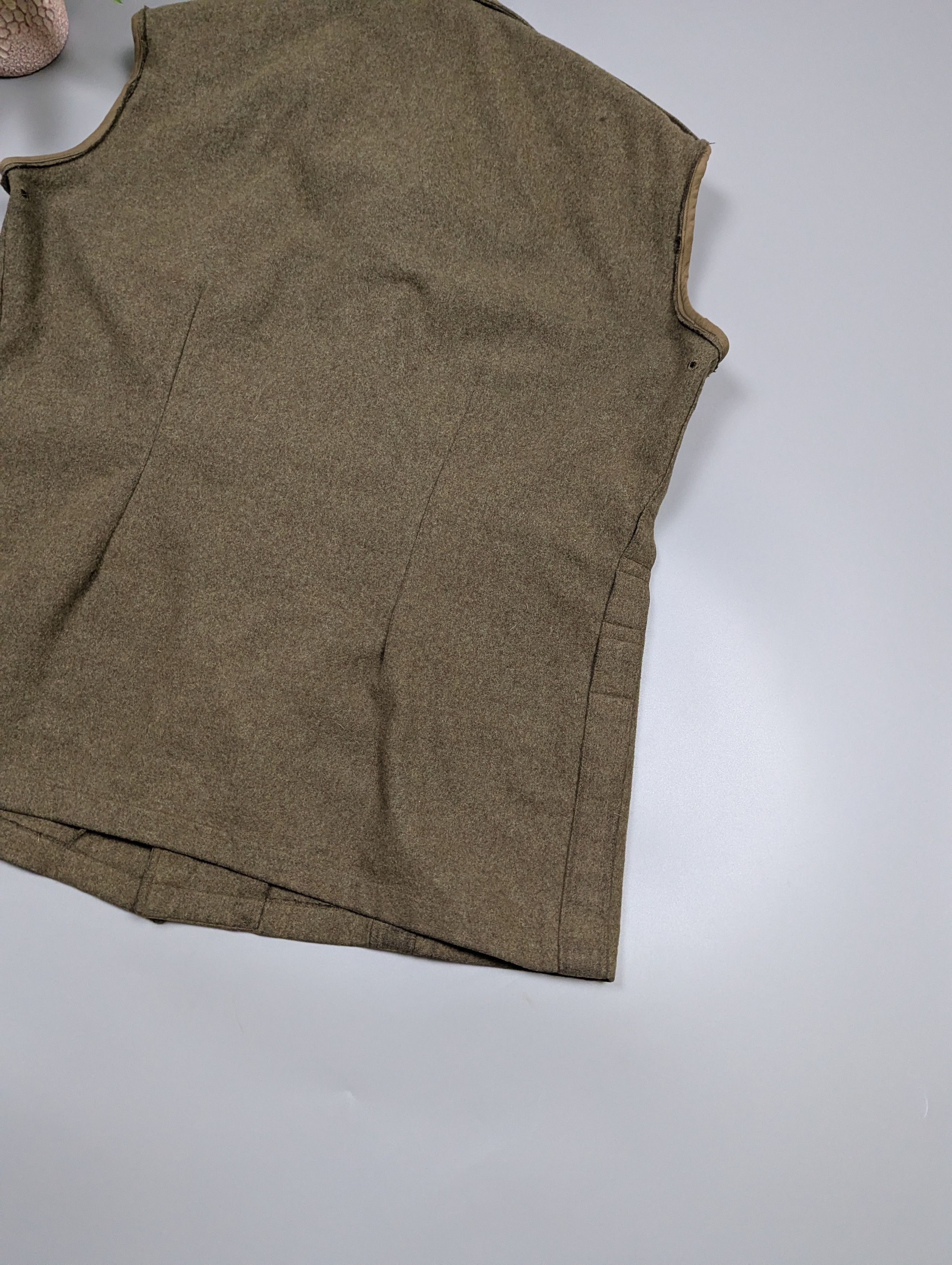 Vintage VTG 1960 Military German Wool Army Vest / Sleeveless Jacket Size US M / EU 48-50 / 2 - 18 Thumbnail