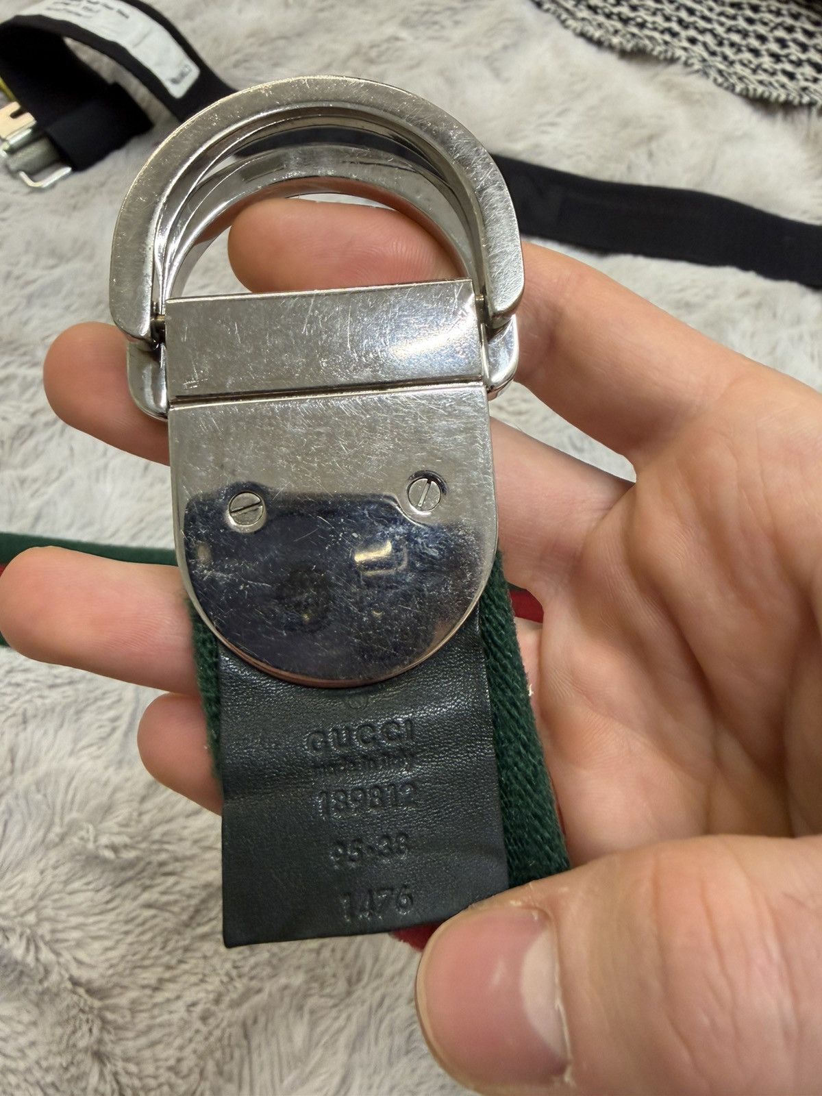 Gucci Gucci Web Buckle Belt 95cm Size ONE SIZE - 3 Thumbnail