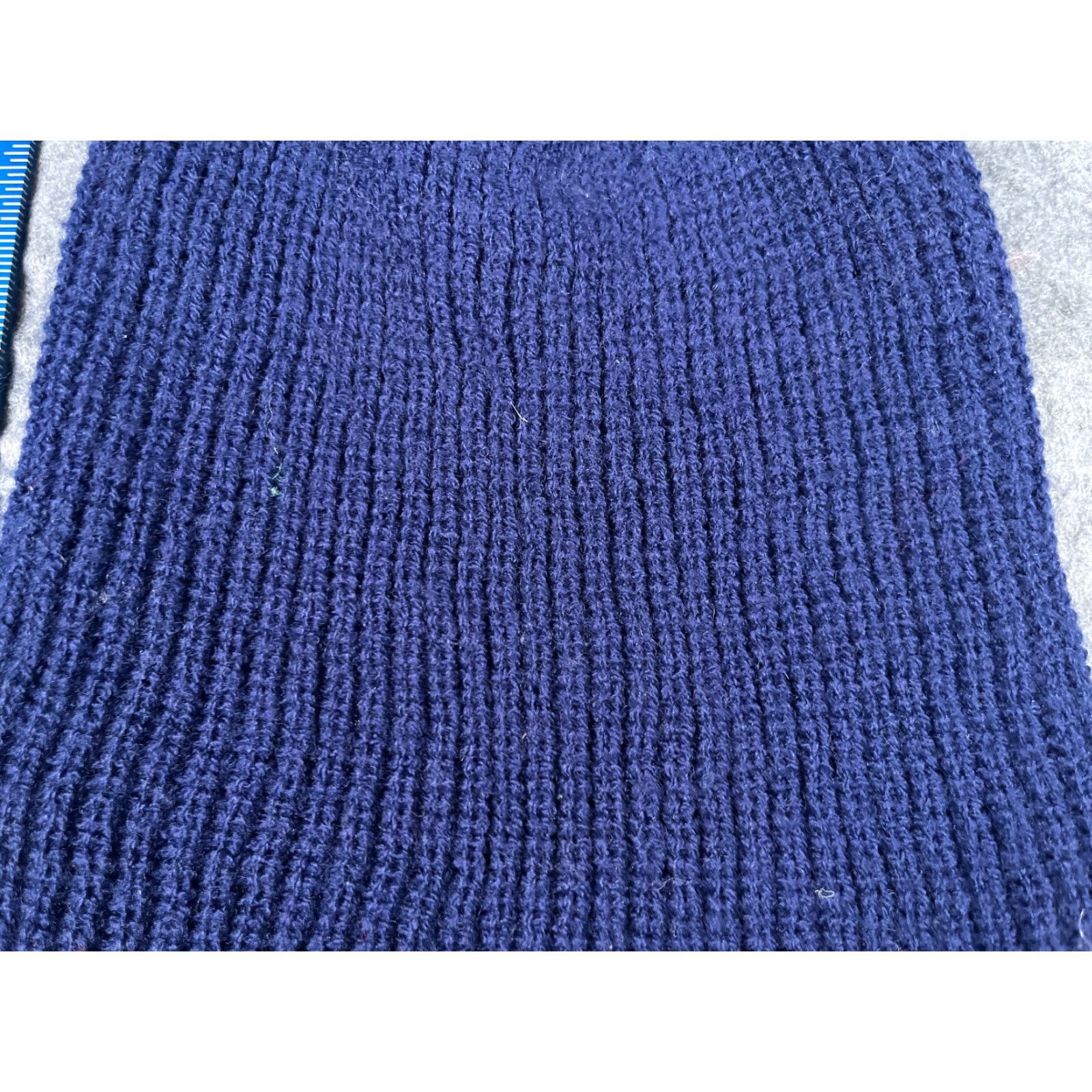 Vintage Blue Beanie Hat Adult One Size Knit 100% Acrylic Lightweight Ski Unisex Size ONE SIZE - 2 Thumbnail