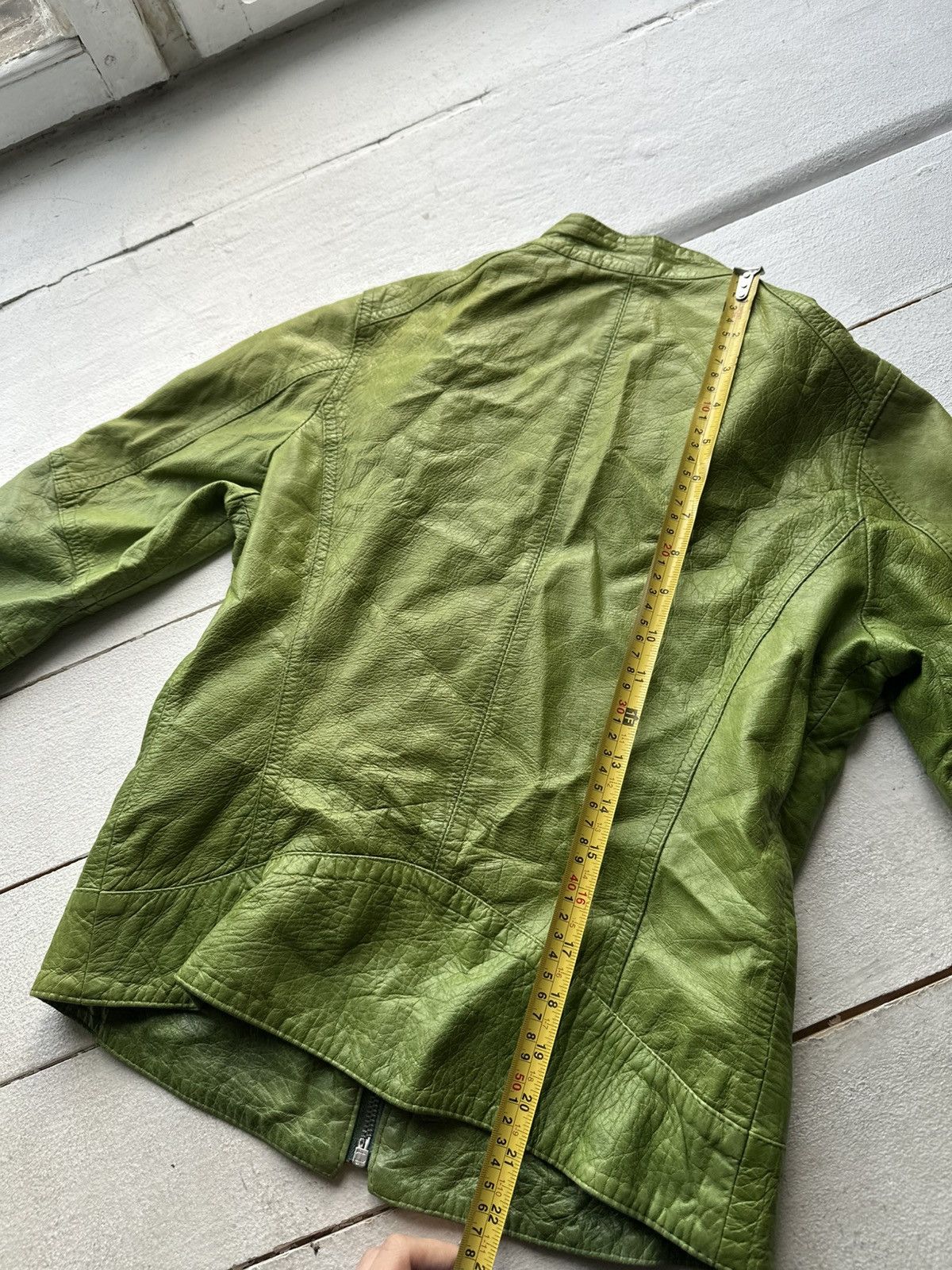 Other 🚨Y2K RICK OWENS TYPE DIRTY SLIM FIT ZIP LEATHER JACKET Size M / US 6-8 / IT 42-44 - 17 Thumbnail