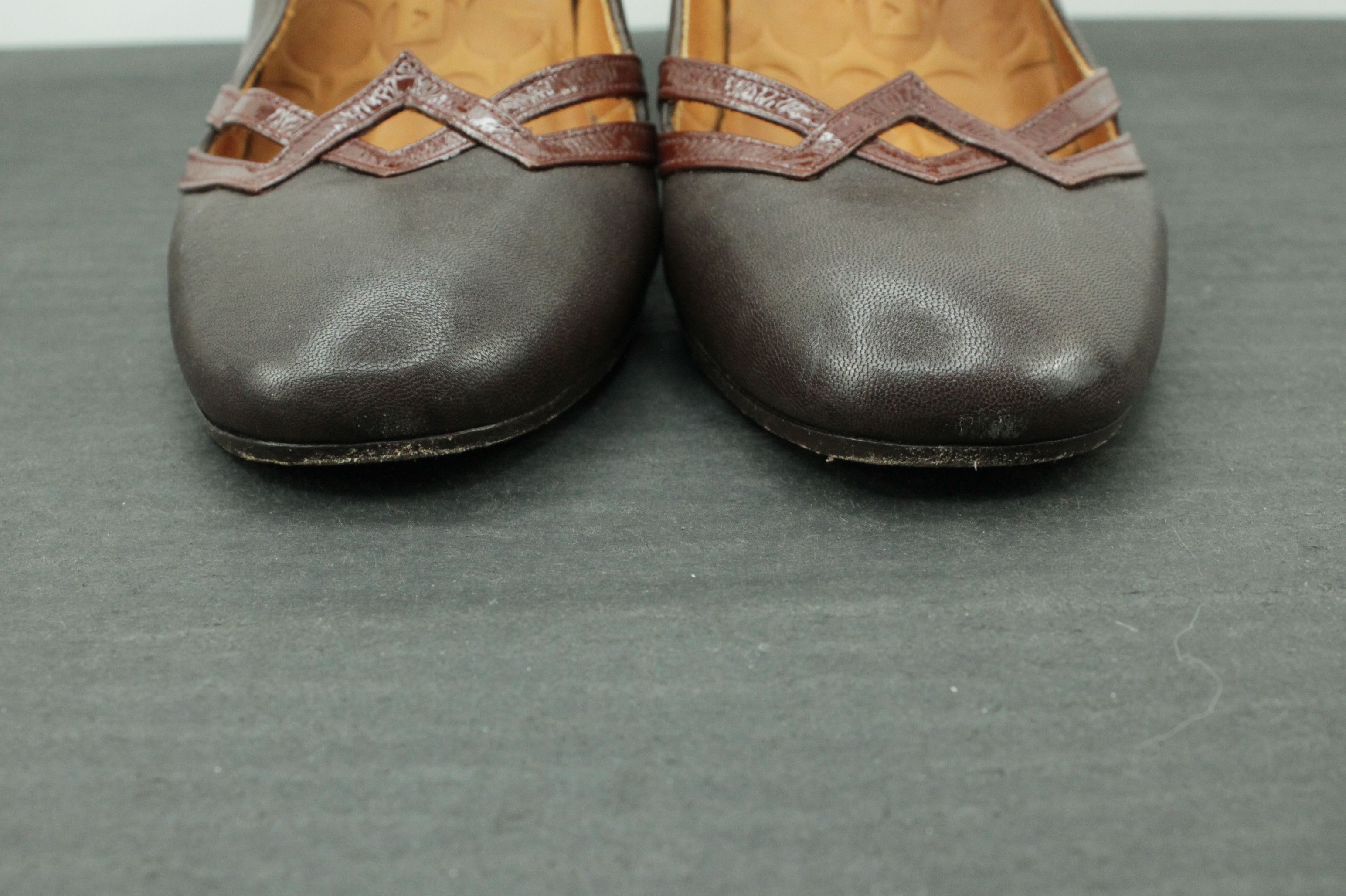 Designer Chie Mihara Leather Heels Python Print Brown Leather Shoes Size US 9 / IT 39 - 5 Thumbnail