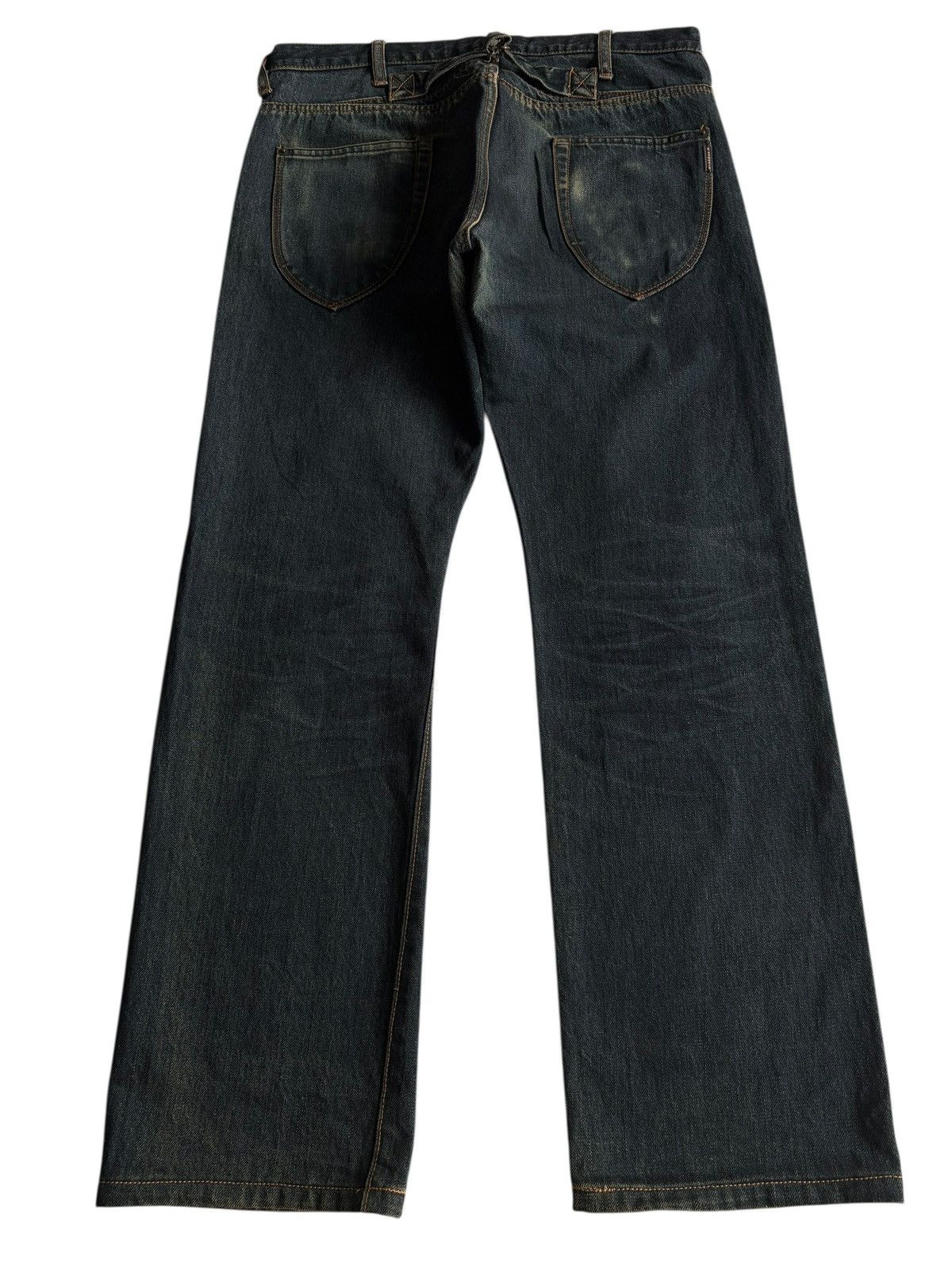 R.Newbold R.NEWBOLD SELVEDGE BUCKLE BACK JAPANESE DISTRESSED DENIM Size US 32 / EU 48 - 4 Thumbnail