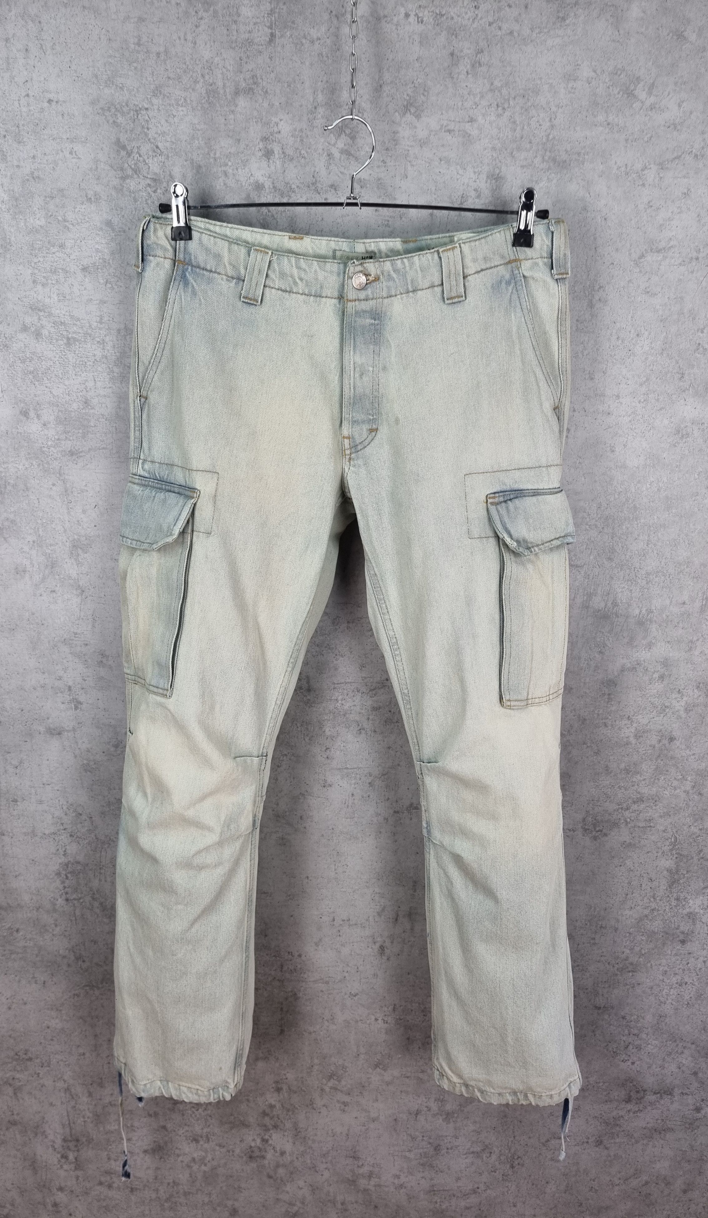 Japanese Brand × Vintage Rare Made in ITALY H&M Denim cargo Travis Scott Pants Size US 32 / EU 48 - 2 Thumbnail