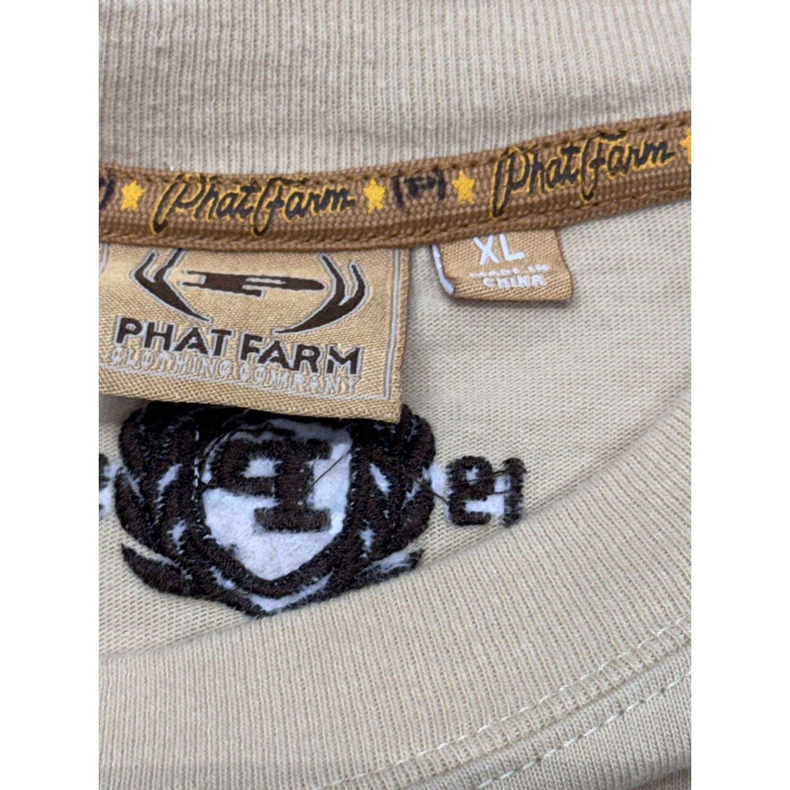 Phat Farm Phat Farm Sweatshirt Mens XL Beige Y2K Spell Out Logo Tee Size US XL / EU 56 / 4 - 5 Thumbnail