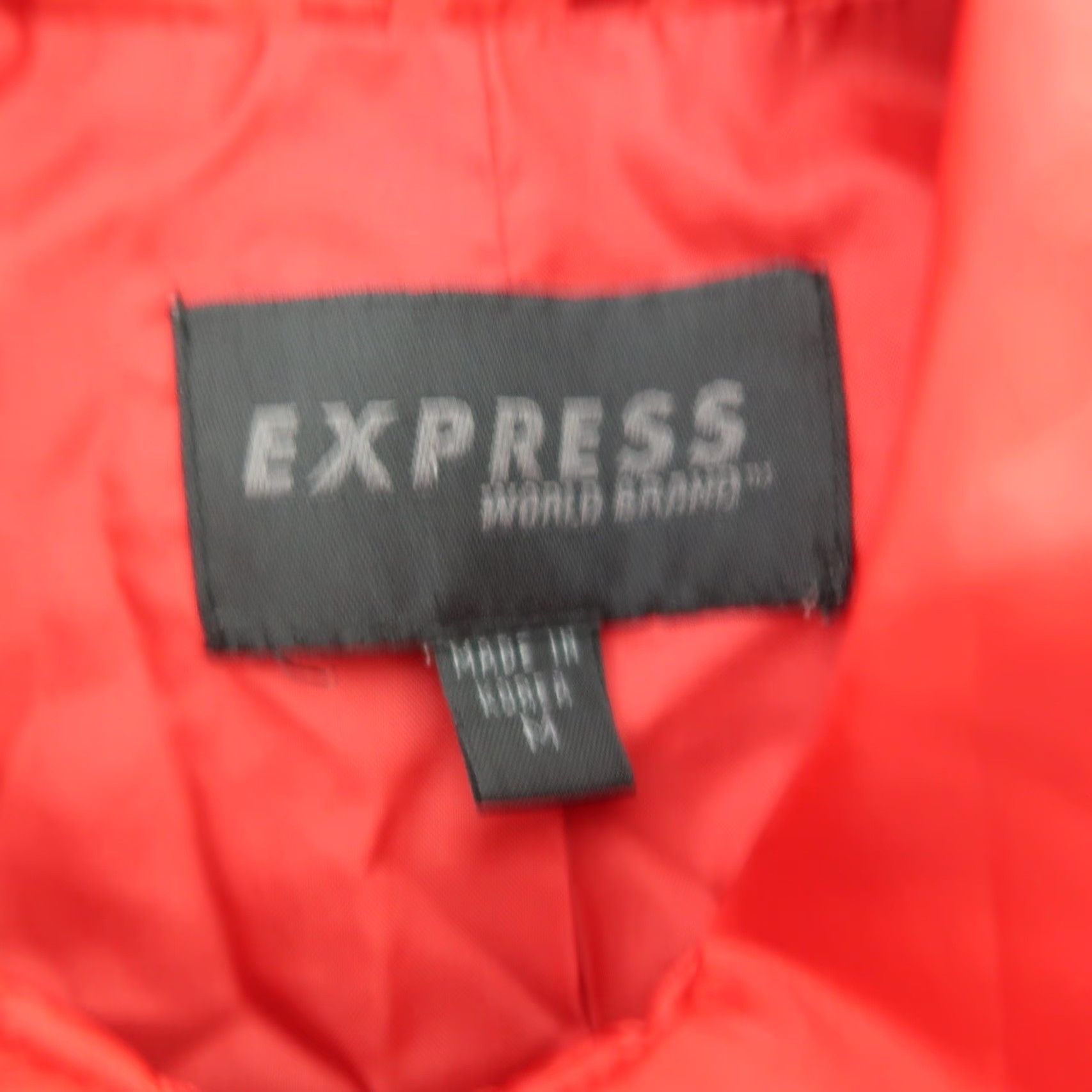 Express VINTAGE 90s Express red zip front windbreaker jacket Womens M Casual 90s Style Short Jacket/Coat Fall Spring Polyester Zip Size M / US 6-8 / IT 42-44 - 5 Thumbnail