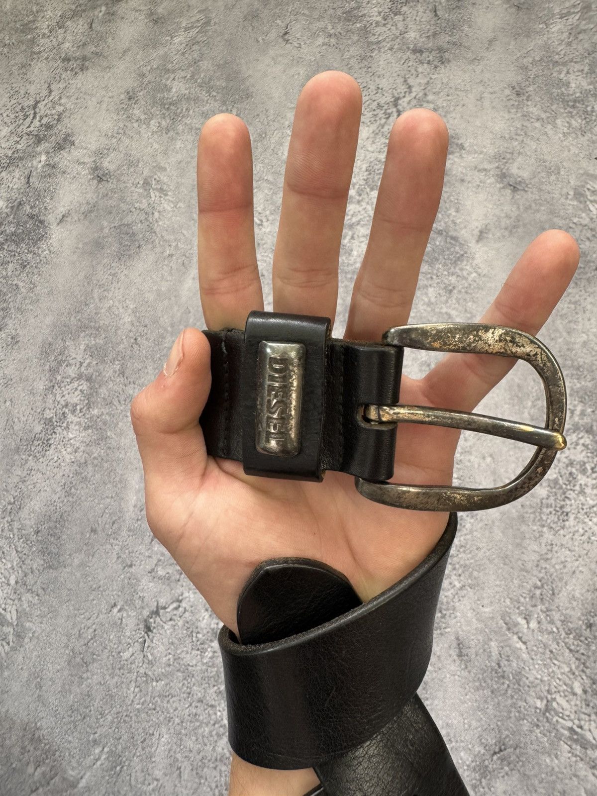 Diesel Vintage Diesel Leather Belt Big Logo 90s Y2K Size ONE SIZE - 2 Thumbnail