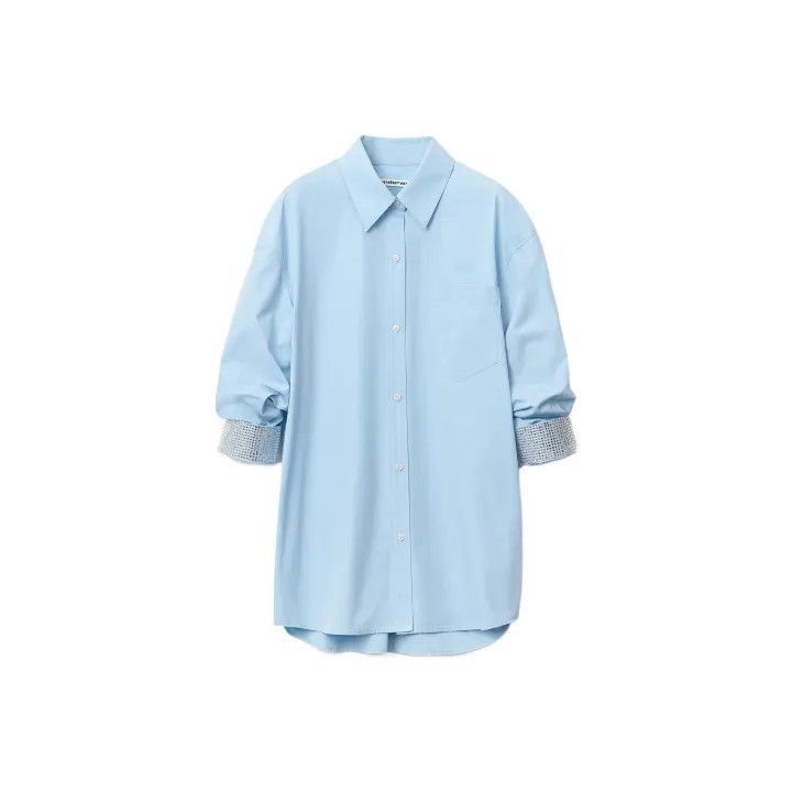 Alexander Wang Alexander Wang SS22 Crystal Cuff Long Sleeve Shirt - Size S / US 4 / IT 40 - 1 Thumbnail