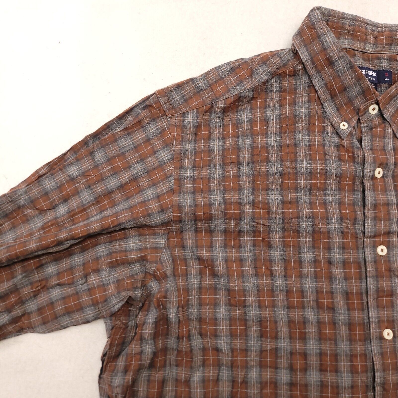 Cremieux Cremieux Collection Tartan Flannel Shirt Mens Size XL Orange Size US XL / EU 56 / 4 - 4 Thumbnail