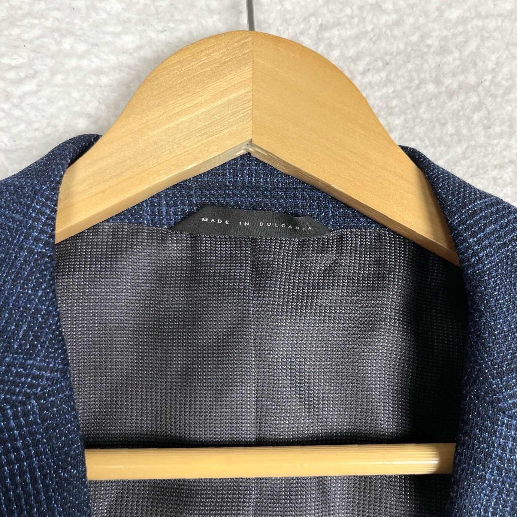 Hugo Boss HUGO BOSS Sport Coat Jacket Coat Linen-Wool 40R Blue Window Pane Slim Two-Button Double-Vented Men Regular Size US S / EU 44-46 / 1 - 2 Thumbnail