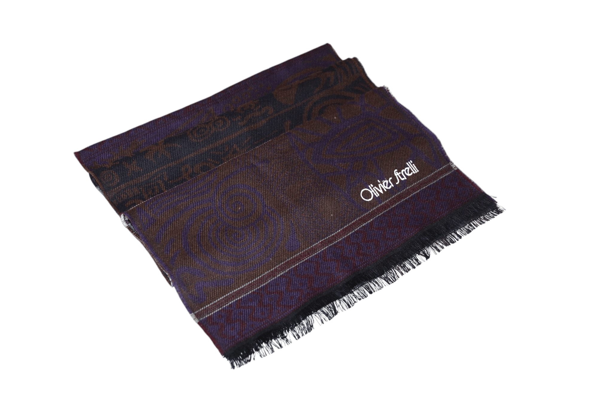 Other UK Olivier Strelli abstract patterns wool scarf 160cm x 35cm Size ONE SIZE - 1 Thumbnail
