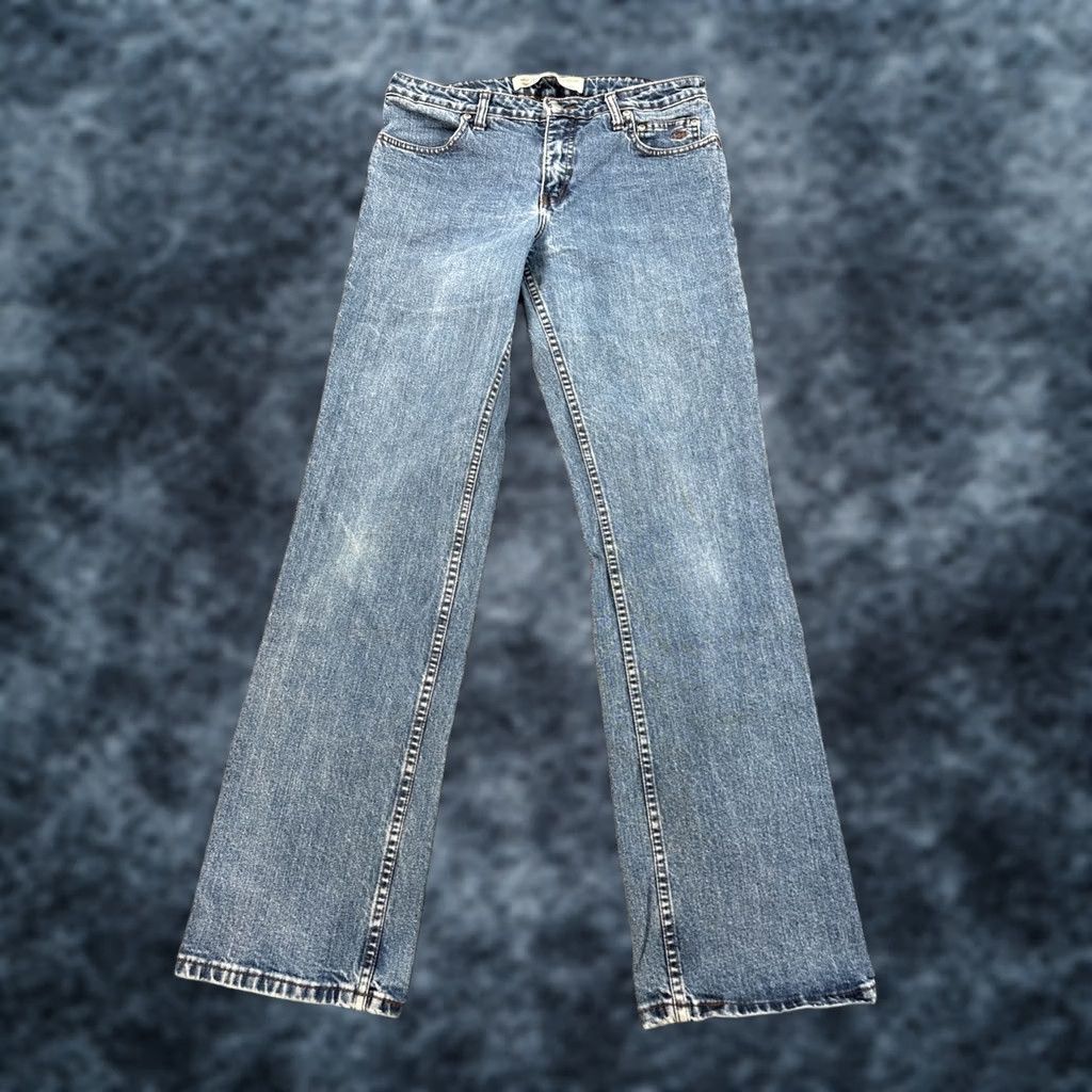 Harley Davidson VINTAGE Harley-Davidson Jeans Womens 8 Bootcut Denim 30x31 Blue Medium Wash 5-Pocket Regular US Theme Mens Womens Girls? Size 30" / US 8 / IT 44 - 1 Thumbnail