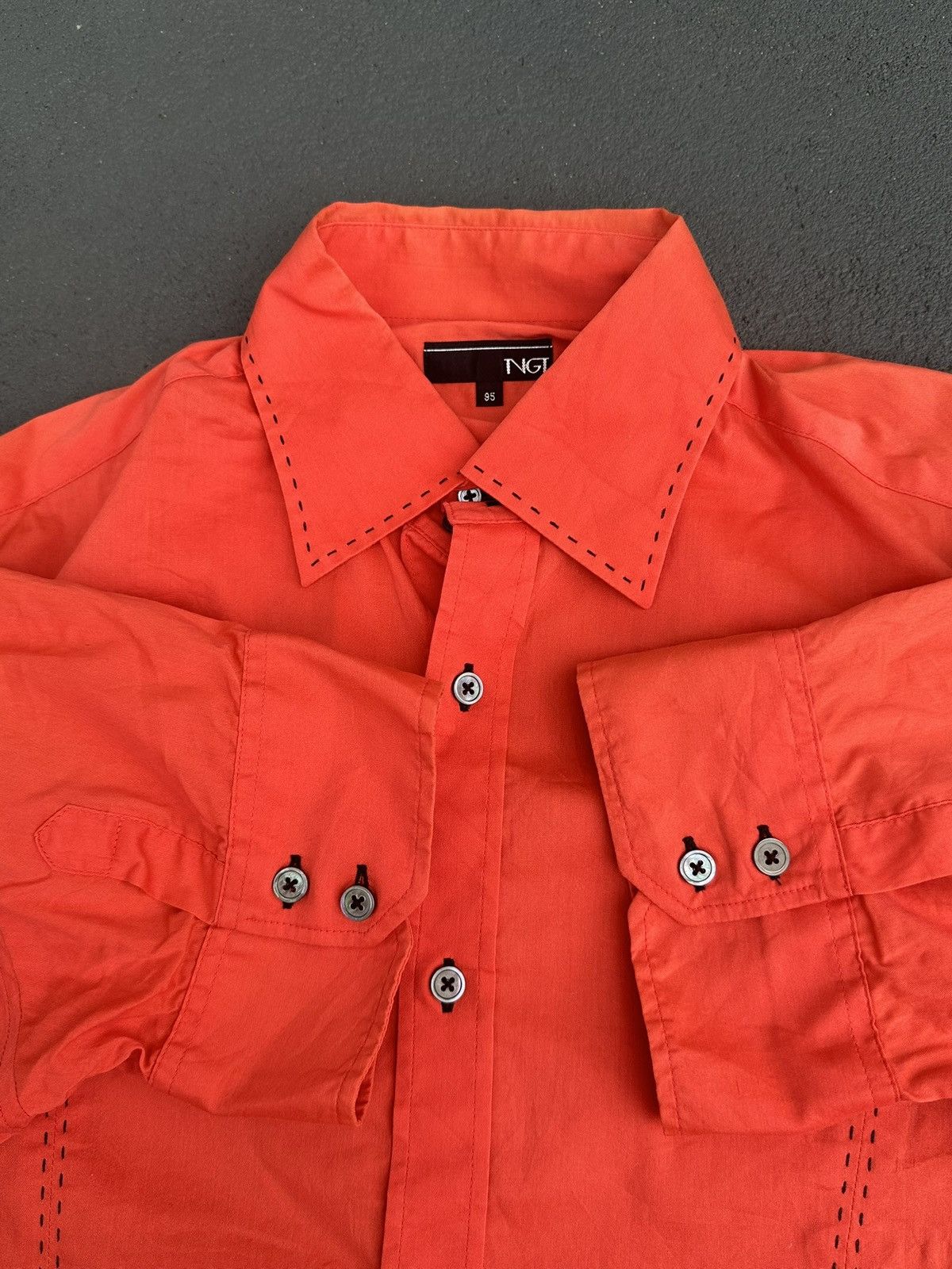 Japanese Brand Japanese Slimfit Button Up Shirt Raf Simons Style Size US M / EU 48-50 / 2 - 6 Thumbnail