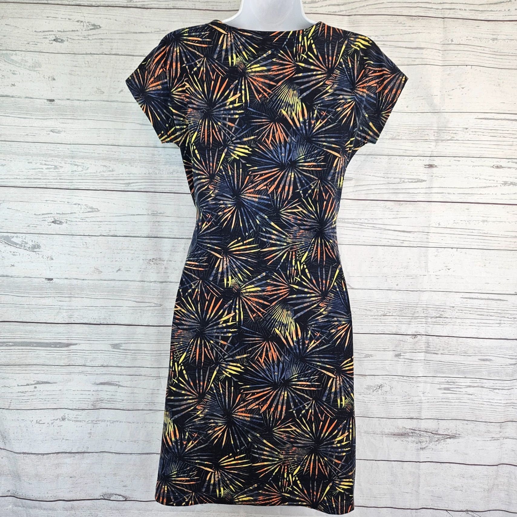 ExOfficio VINTAGE ExOfficio Womens Dress XS Blue Orange Short Sleeve Side Tie Size 26" / US 2 / IT 38 - 3 Thumbnail
