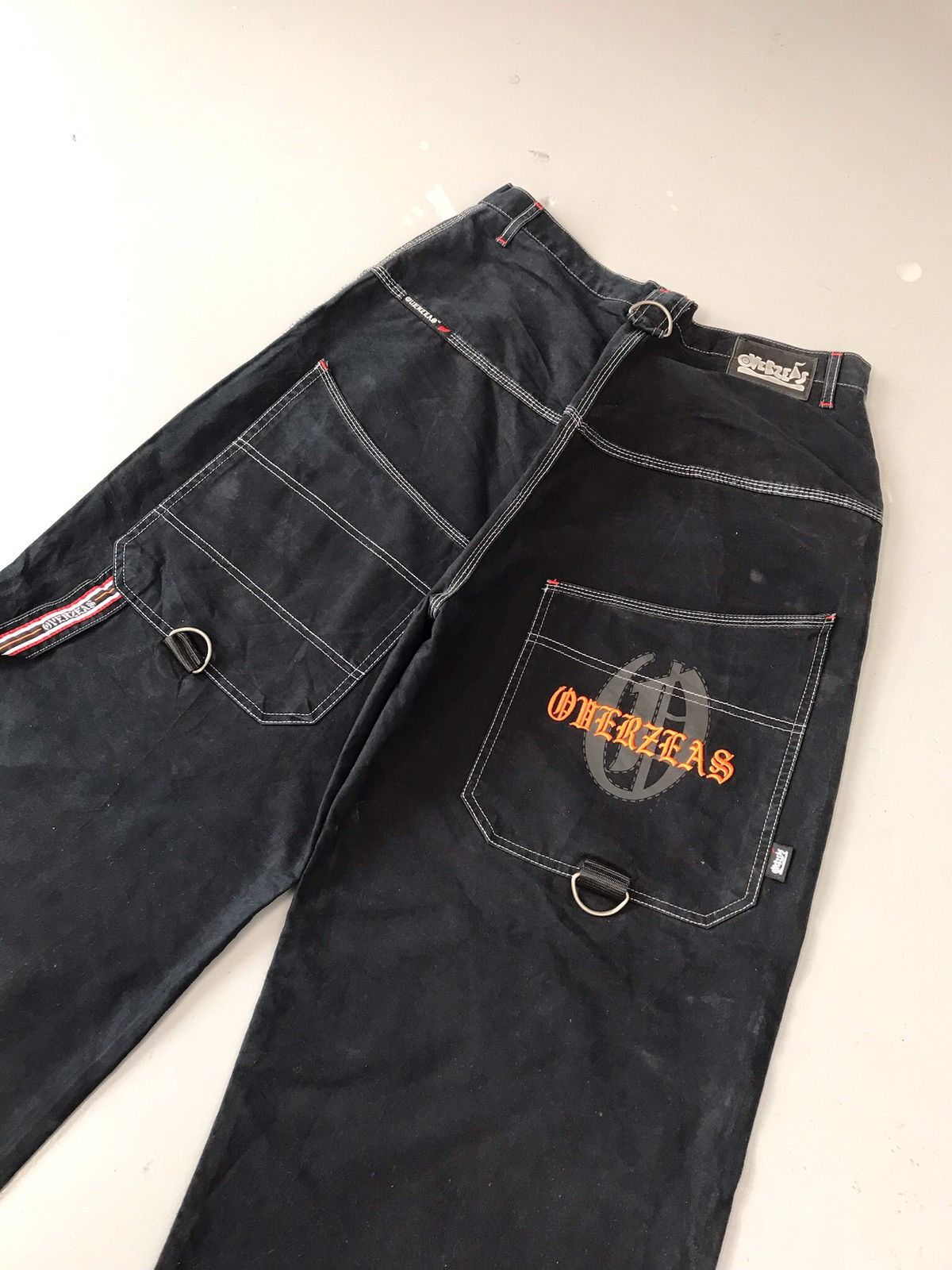JNCO × Southpole × Vintage Vintage oierzeas spell out embroidered denim Size US 35 - 4 Thumbnail