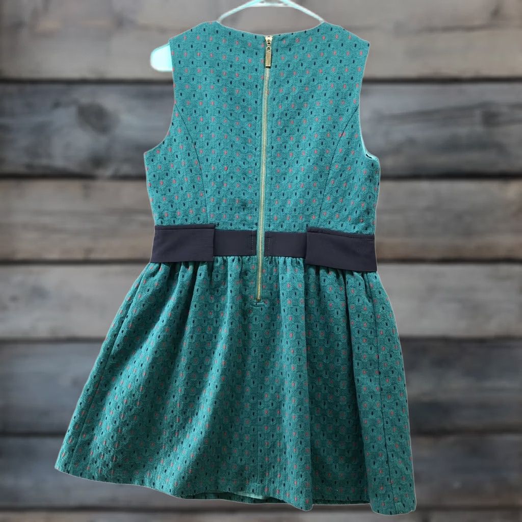Asos ASOS Wool Blend Dress Womens L Teal Sleeveless A-Line Knee Length Twee Retro Formal Casual Party/Cocktail Size L / US 10 / IT 46 - 1 Thumbnail
