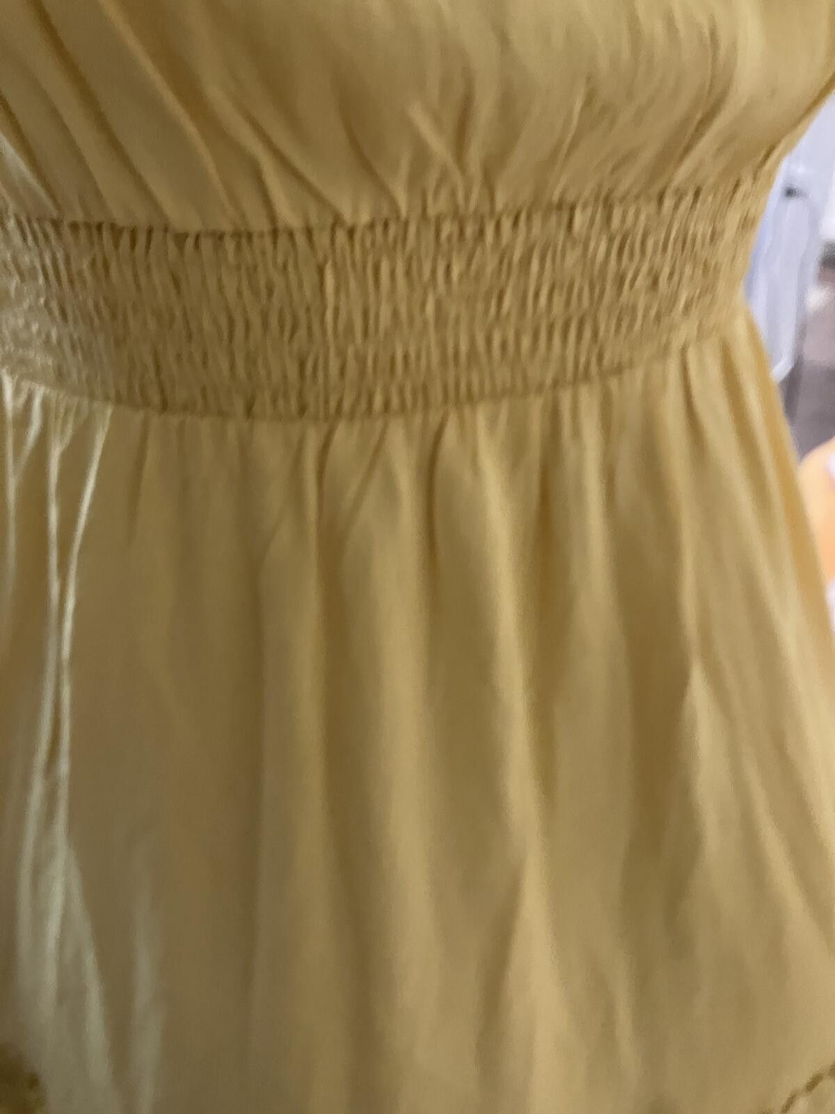 Other NWT Topshop Yellow Lace Trim Smocked Waist Dress Size XS / US 0-2 / IT 36-38 - 7 Thumbnail