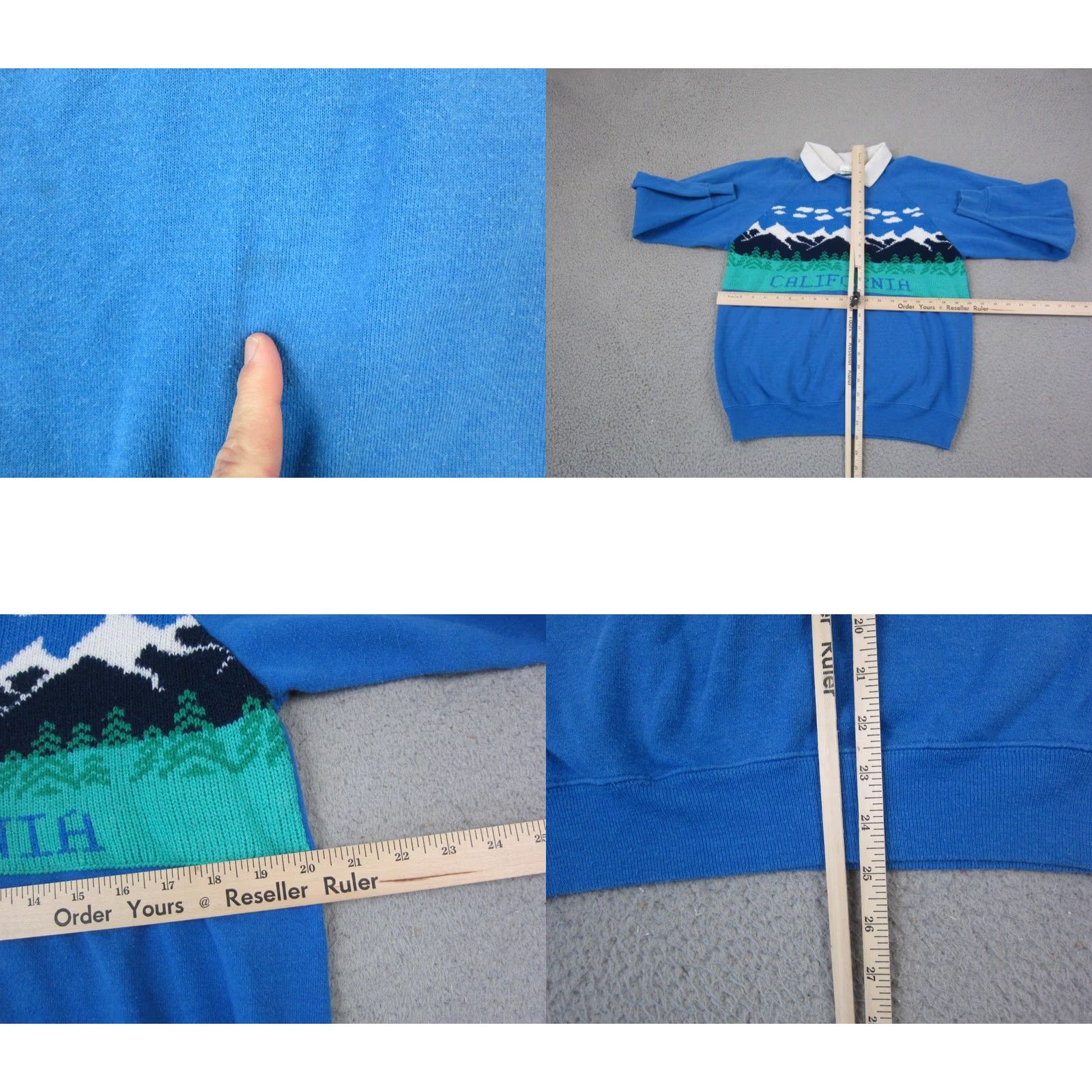 Hanes VINTAGE Hanes Sweater Mens L Blue Collared Knit Pullover 80s 90s City Classic Winter Fall Size US L / EU 52-54 / 3 - 8 Thumbnail