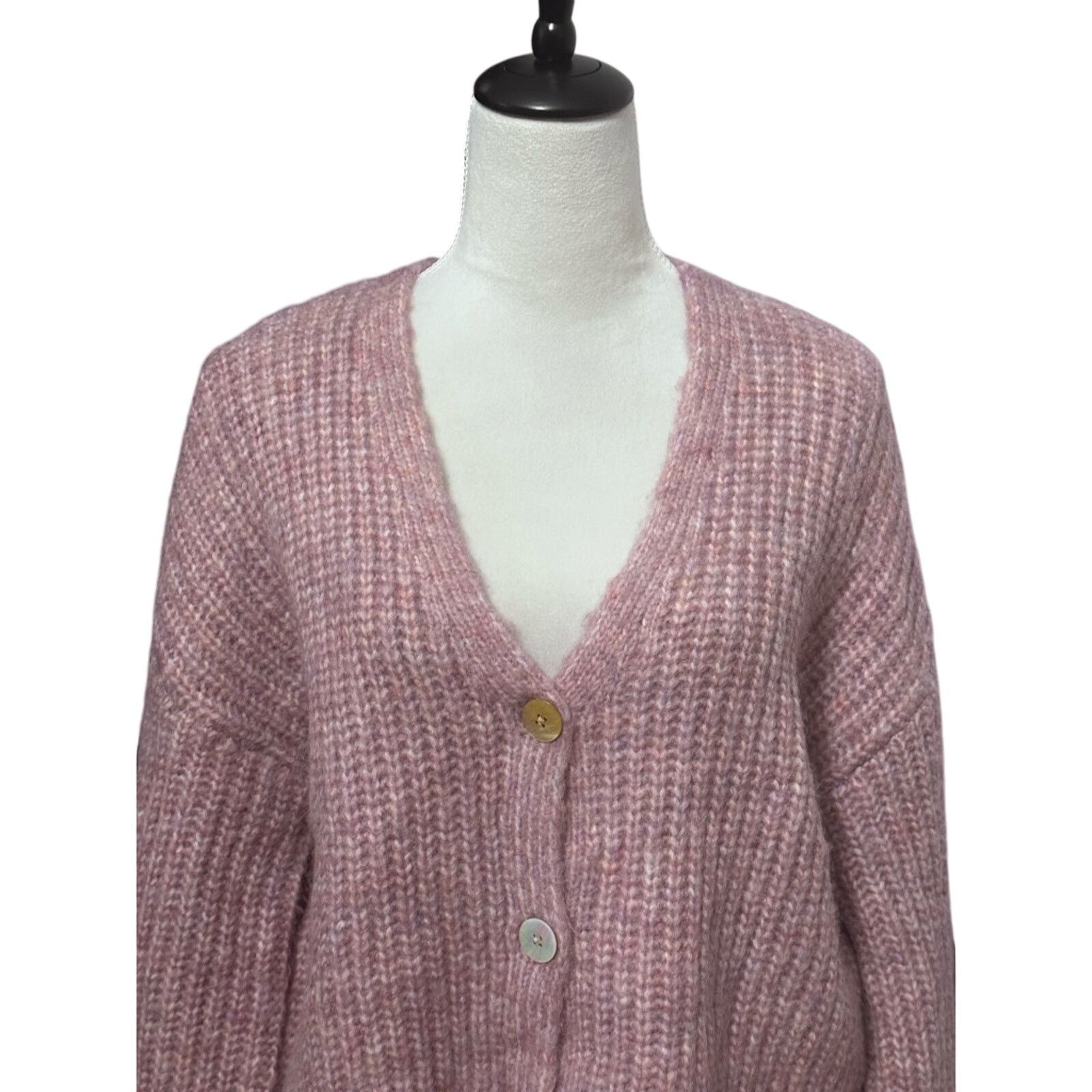 BB Dakota BB Dakota Steve Madden Cardigan Sweater Button Down Pink W L Size L / US 10 / IT 46 - 3 Thumbnail