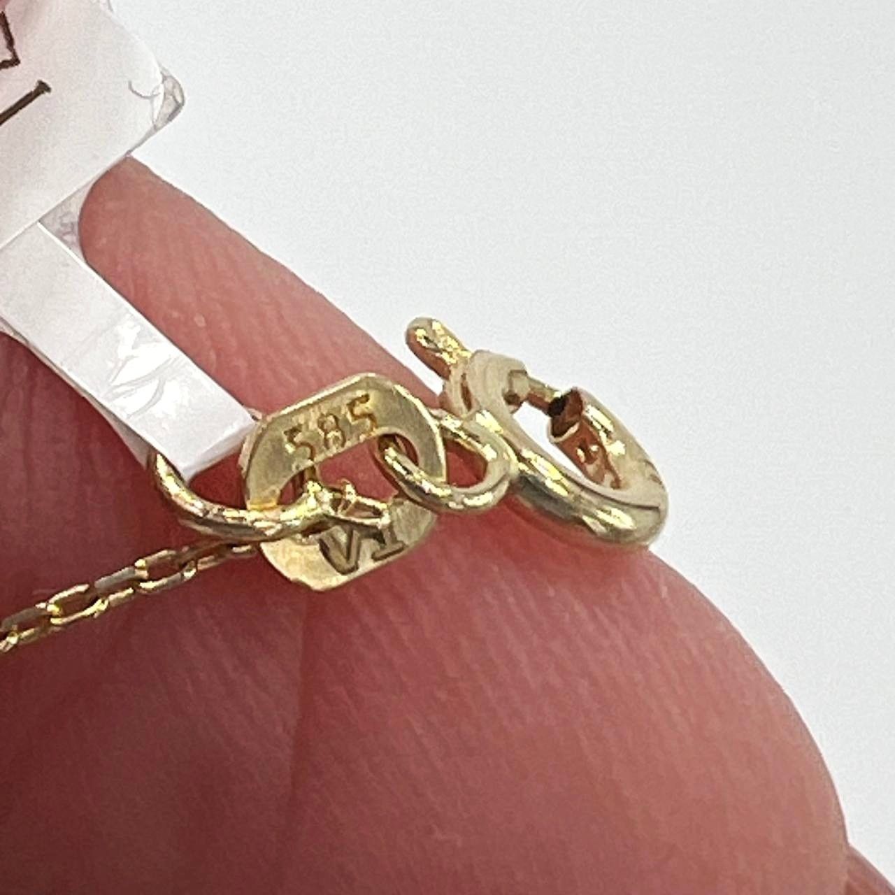 Other 14K yellow gold bracelet with black zircon cross Size ONE SIZE - 10 Thumbnail