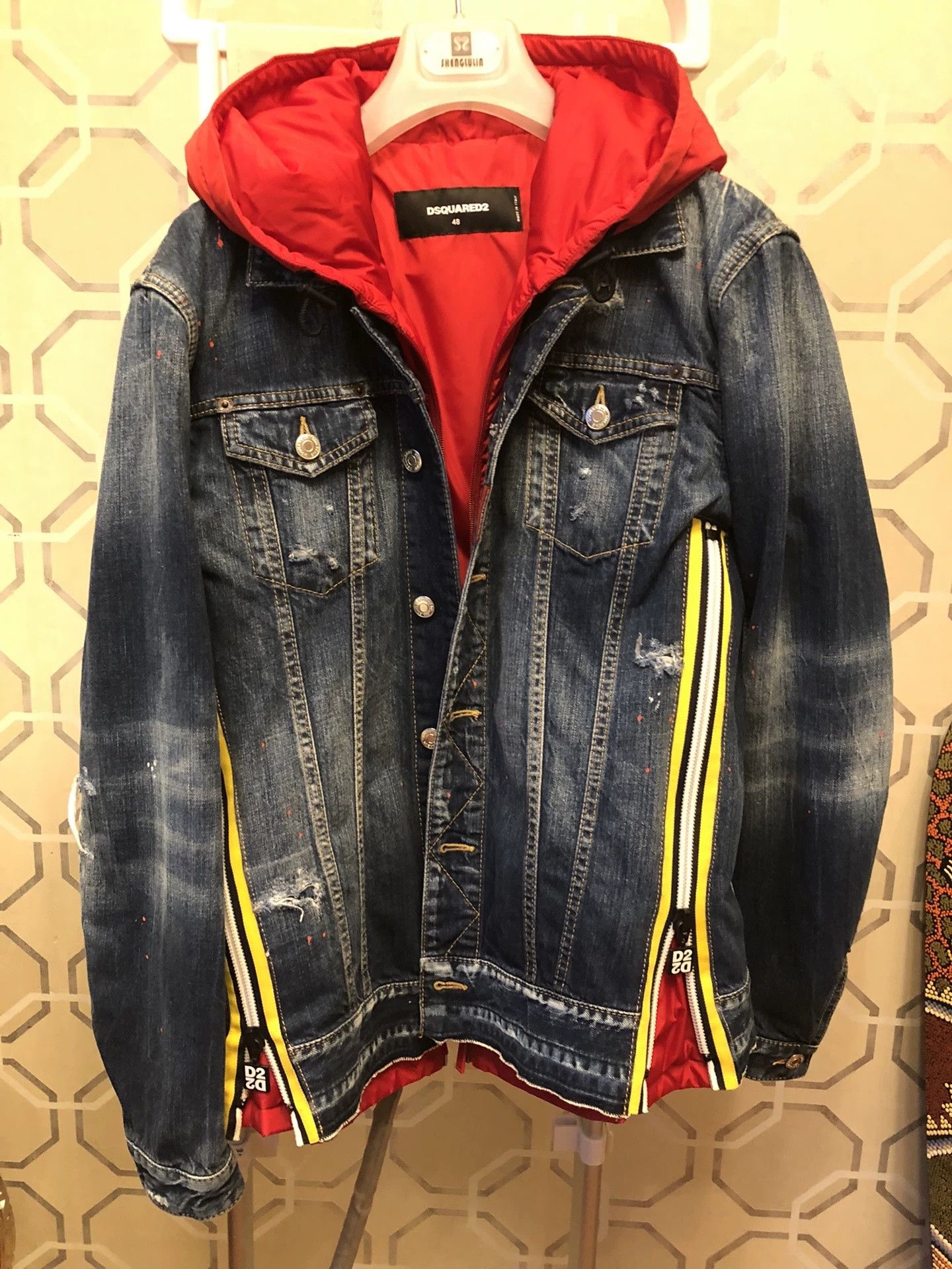 Dsquared2 Dsquared2 Denim Jacket Red Lining Size US M / EU 48-50 / 2 - 2 Thumbnail