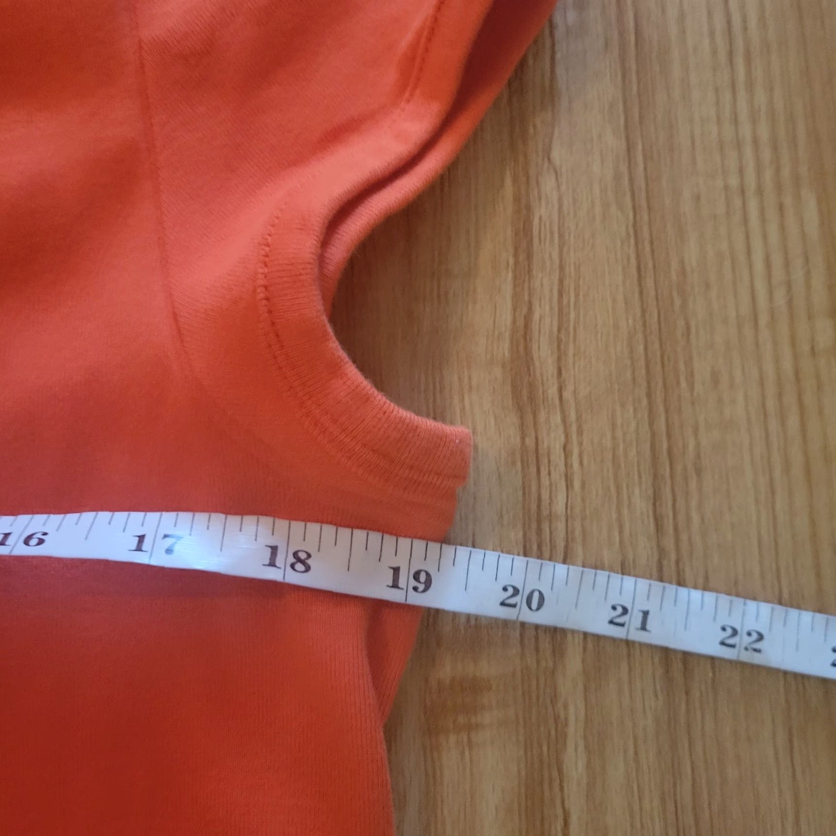 Talbots Talbots Blouse Shirt Womens XL Orange White Beaded Neckline V-Neck Short Sleeve Casual Jersey Cotton Shirt Size XL / US 12-14 / IT 48-50 - 7 Thumbnail