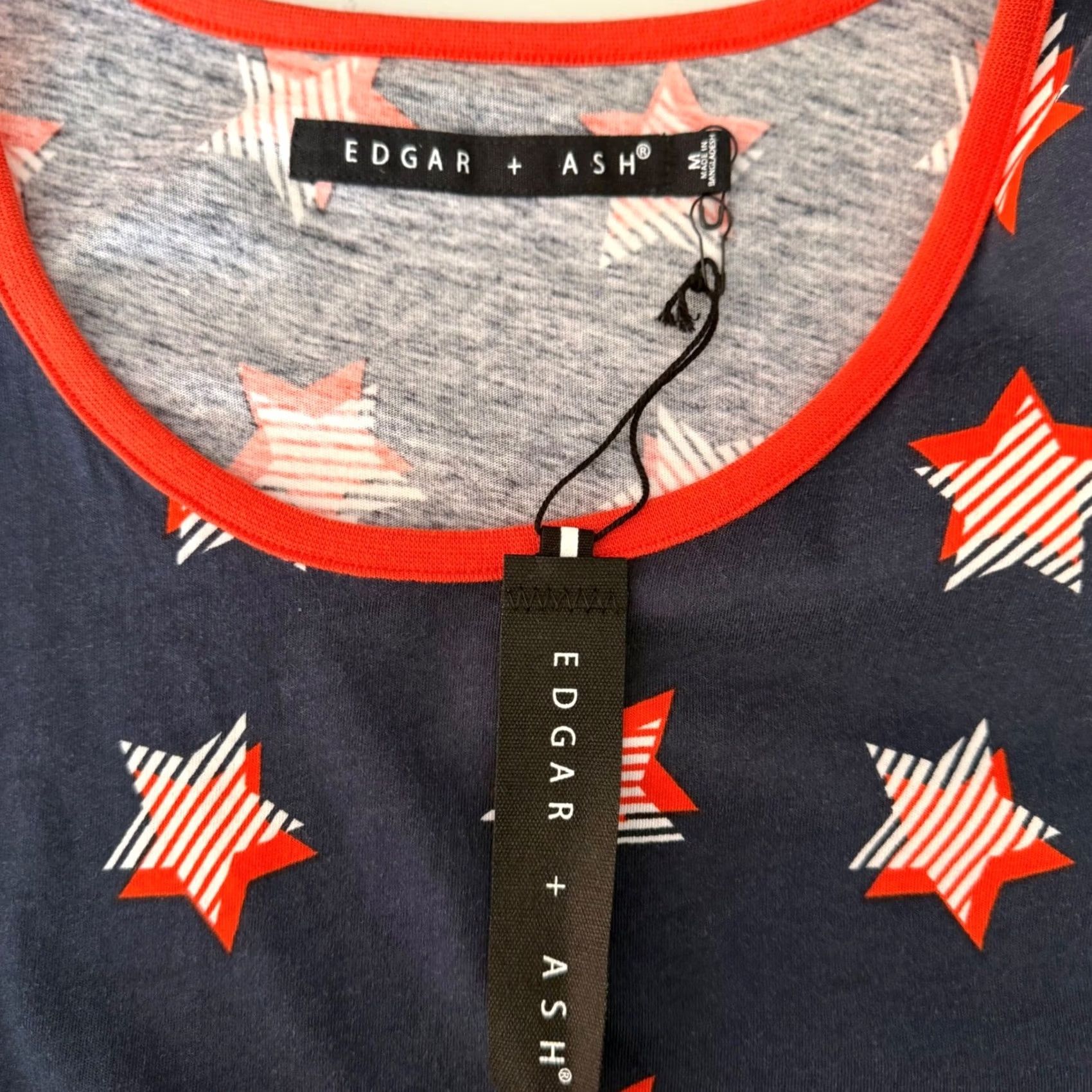 ASH Edgar Ash Mens M Navy Blue Star Print Patriotic Summer Beach Tank Top Size US M / EU 48-50 / 2 - 3 Thumbnail