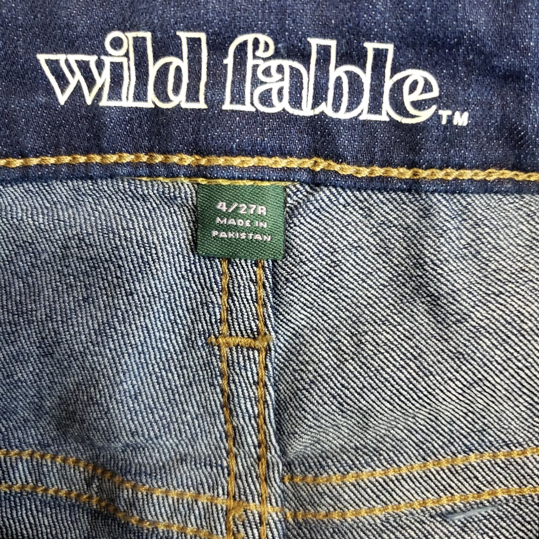 Vintage Wild Fable Shorts Womens Sz 4 Blue Dark Wash Denim High Rise Size 27" / US 4 / IT 40 - 5 Thumbnail