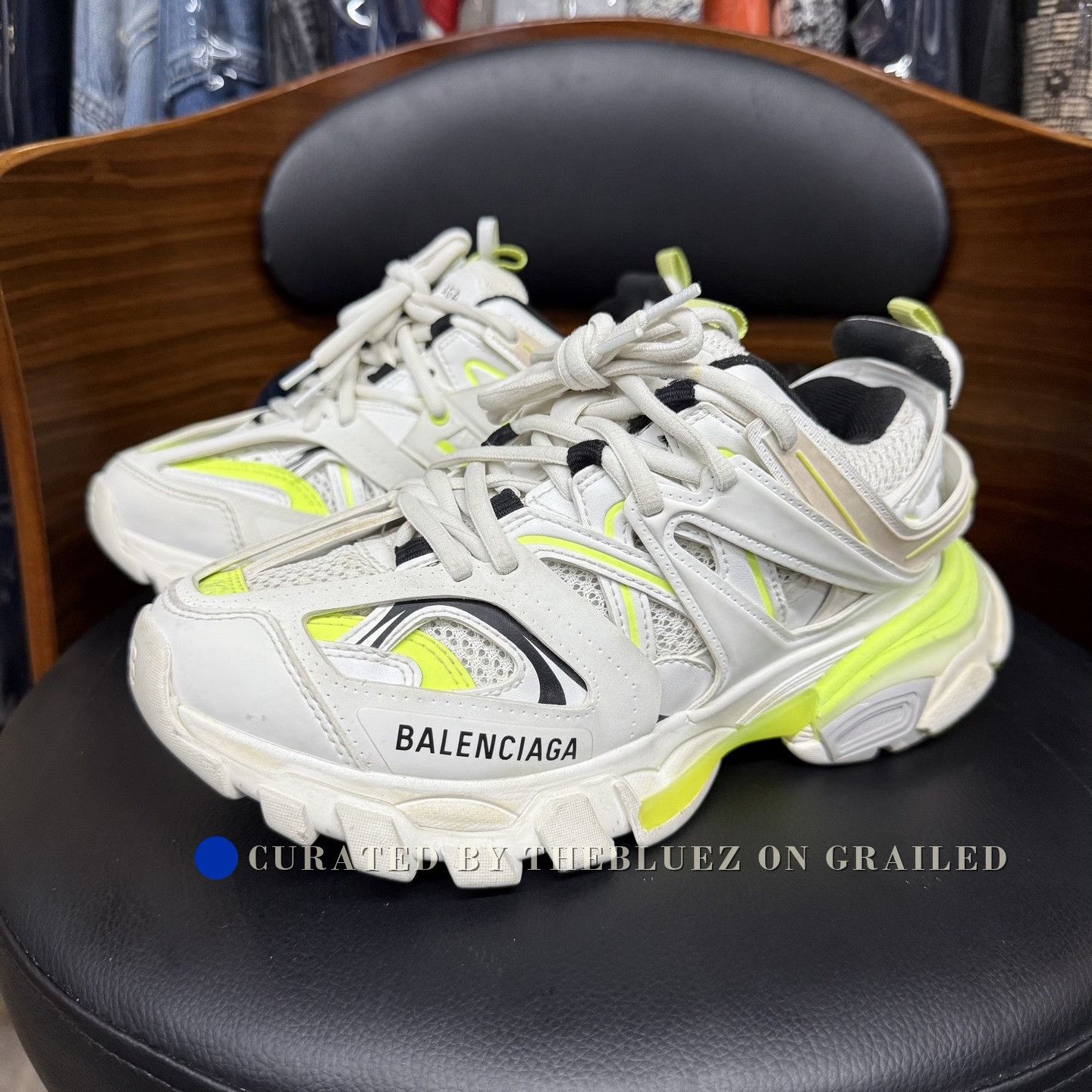 Balenciaga Balenciaga Track White Green Distressed Size US 5 / IT 35 - 1 Thumbnail