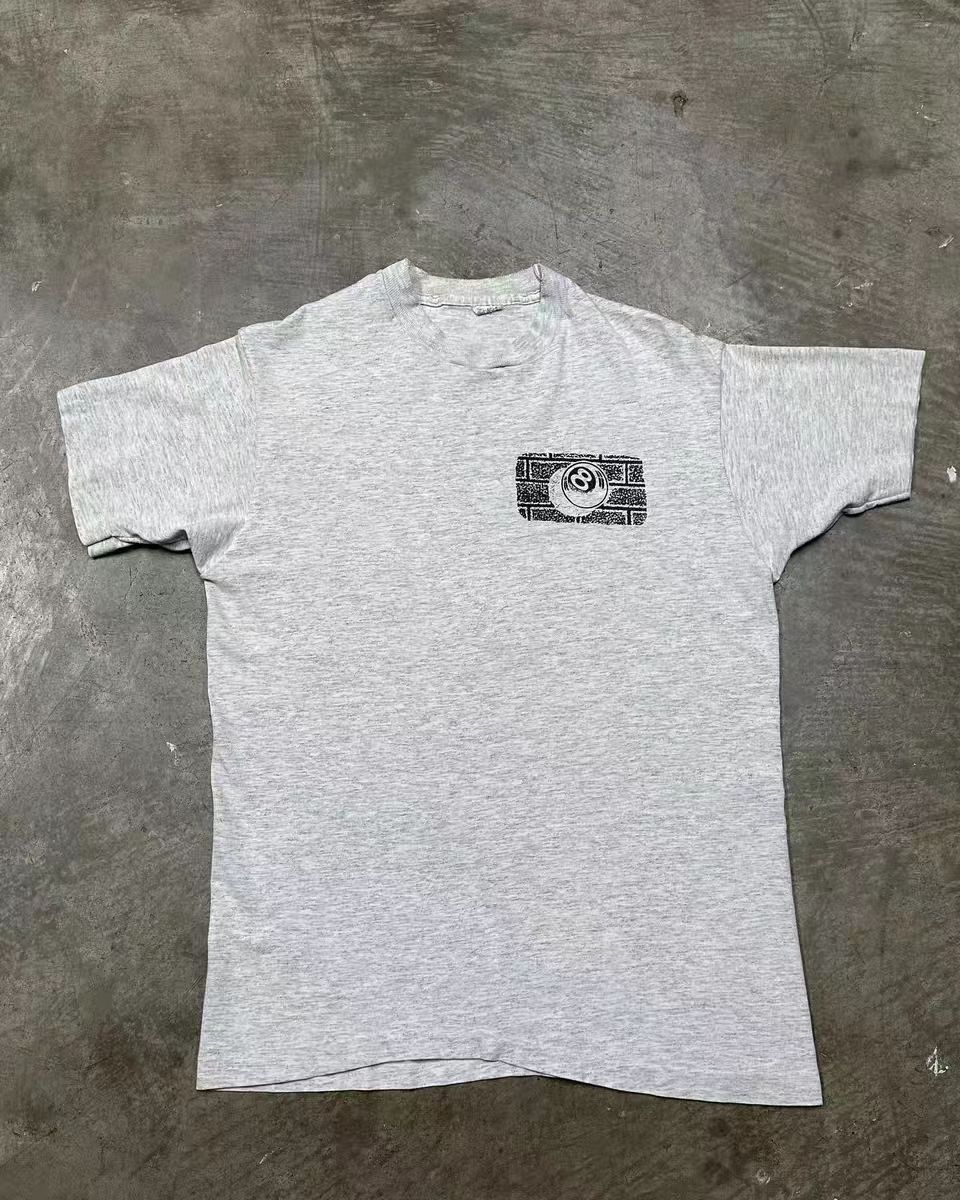 Vintage Grey washed retro clown print t-shirt Size US M / EU 48-50 / 2 - 2 Thumbnail